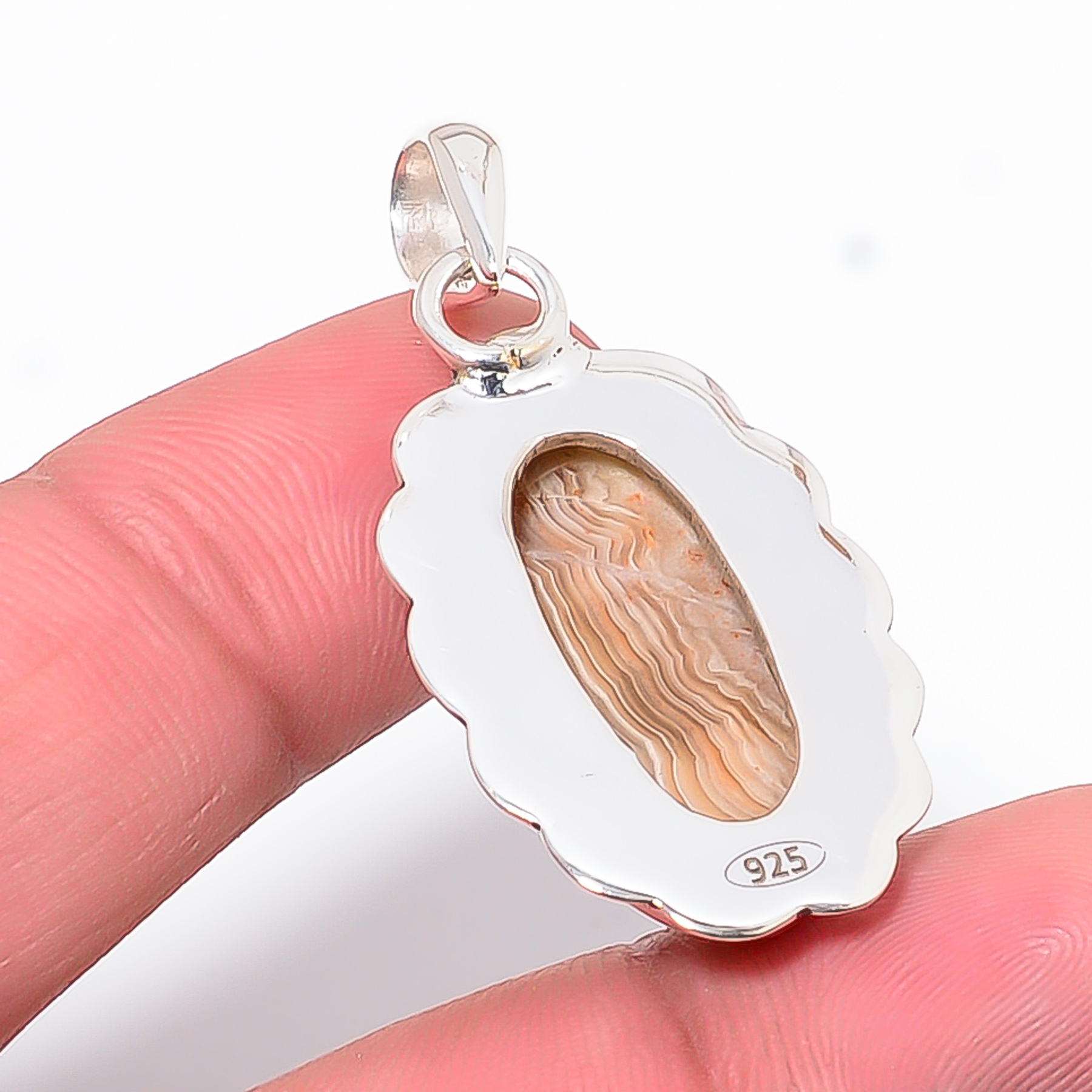 Crazy Lace Agate - Australia 925 Solid Sterling Silver Pendant
