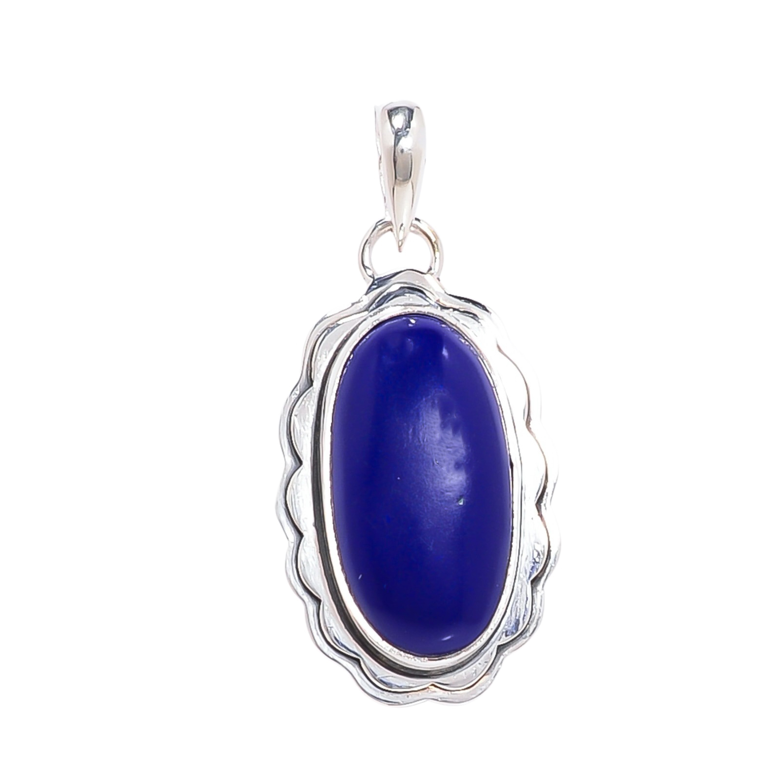 Lapis Lazuli - Simulated 925 Solid Sterling Silver Pendant
