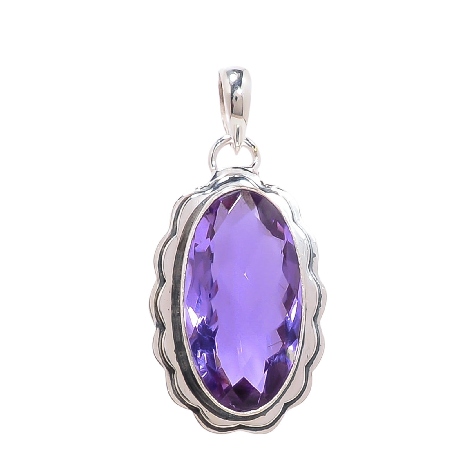Colour Changing Alexandrite - Simulated 925 Solid Sterling Silver Pendant