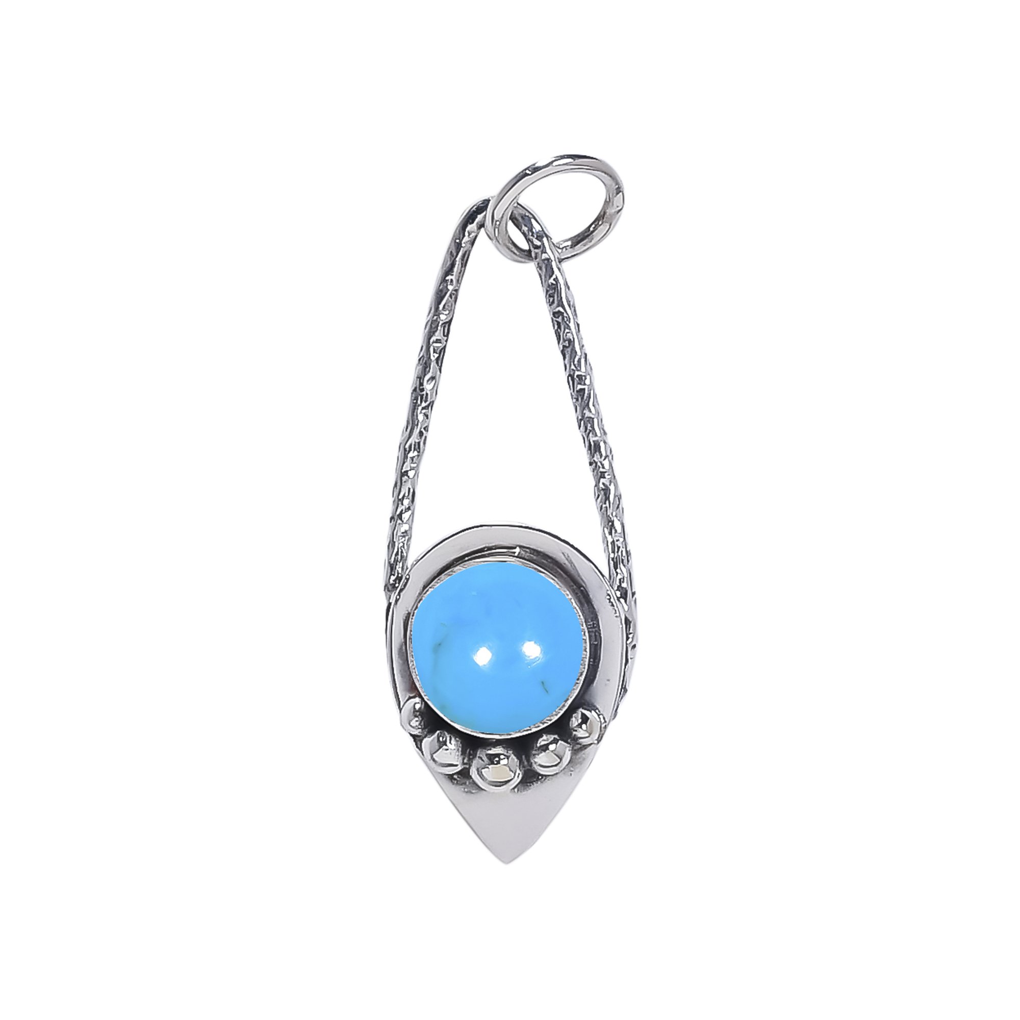 Magnesite Turquoise 925 Solid Sterling Silver Pendant