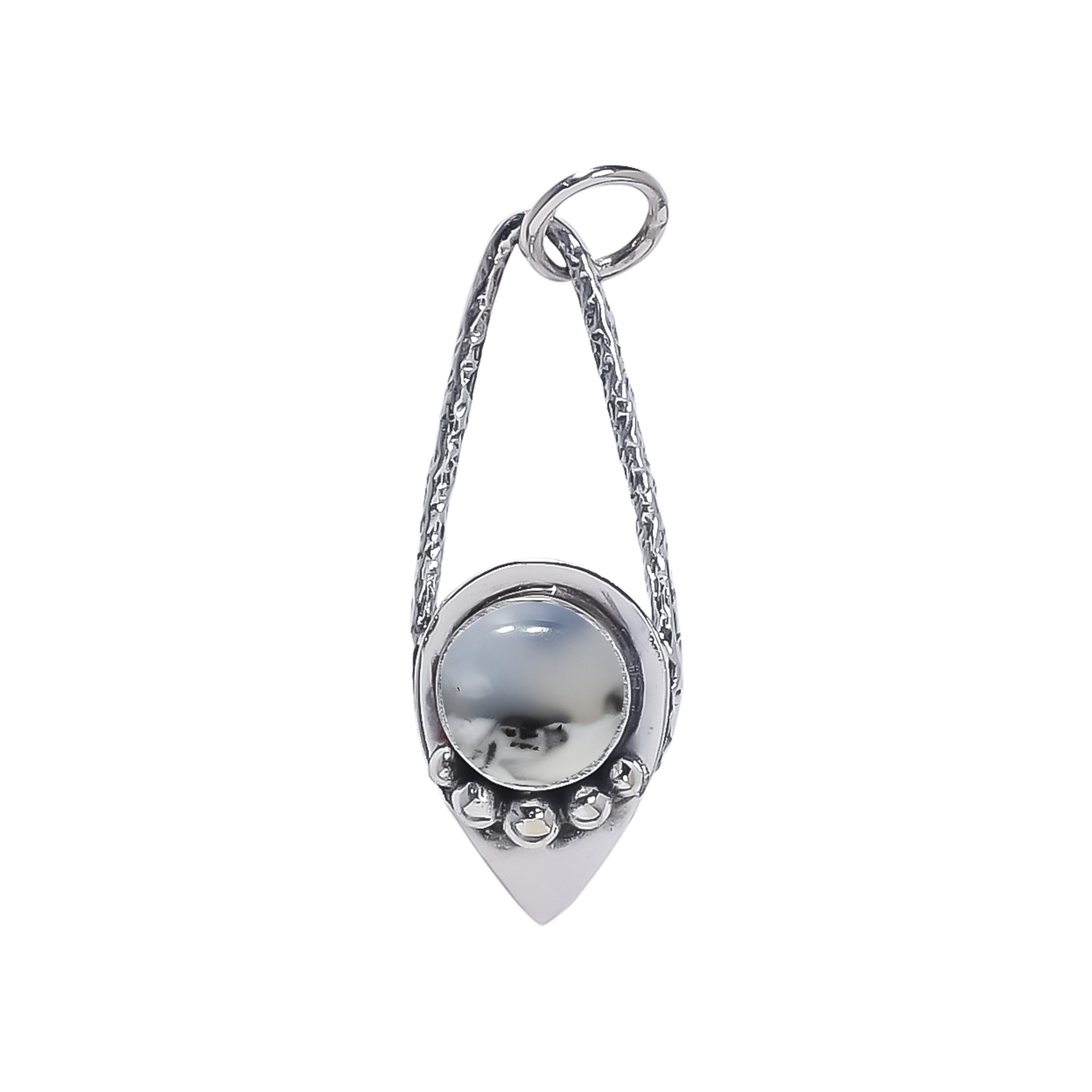 Dendritic Agate - Brazil 925 Solid Sterling Silver Pendant