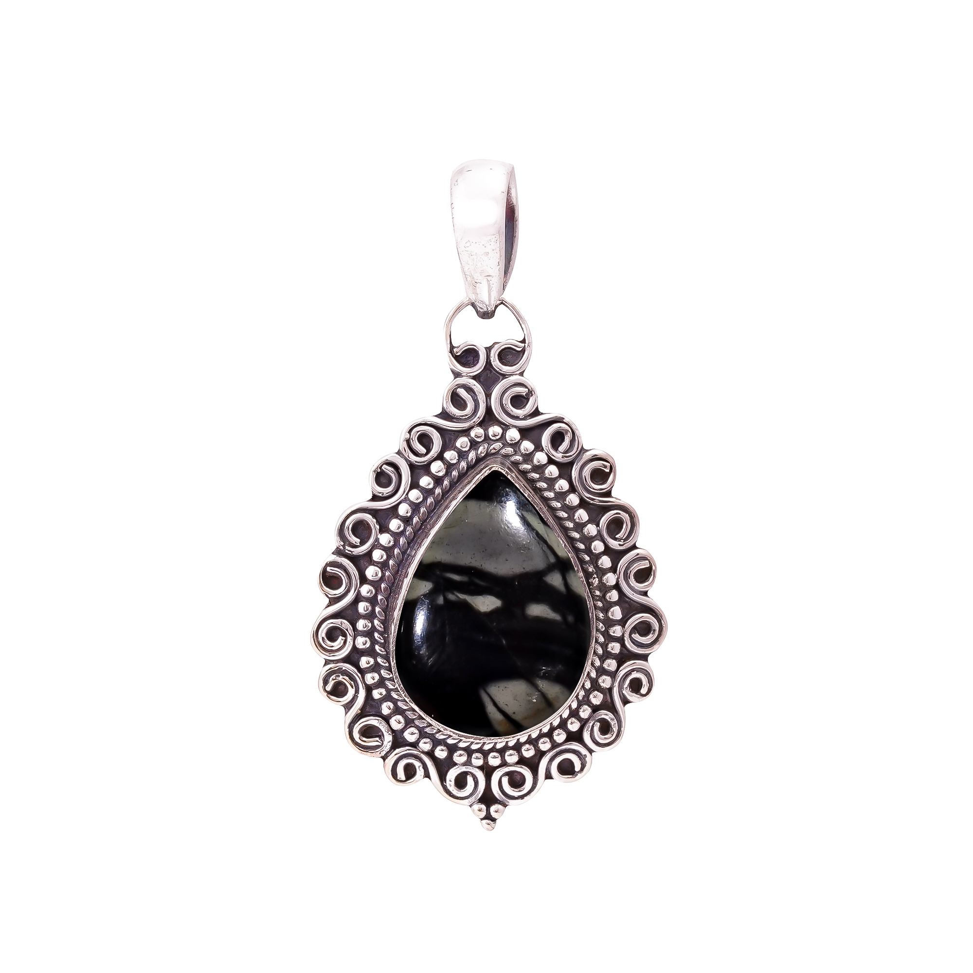 Picasso Jasper - Utah 925 Solid Sterling Silver Pendant