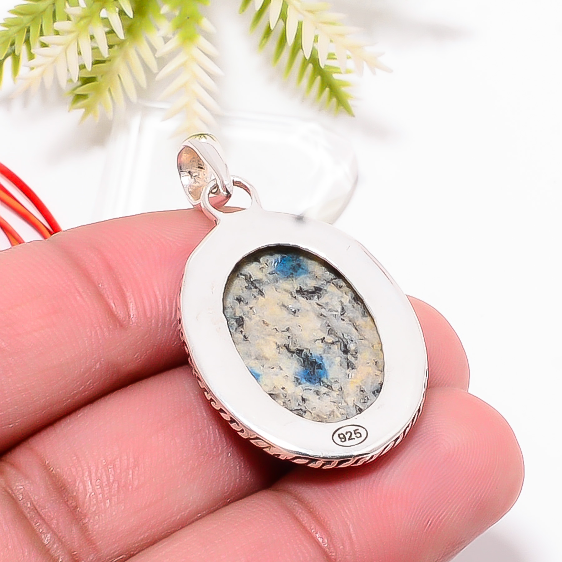 K2 Blue Azurite - Pakistan 925 Solid Sterling Silver Pendant