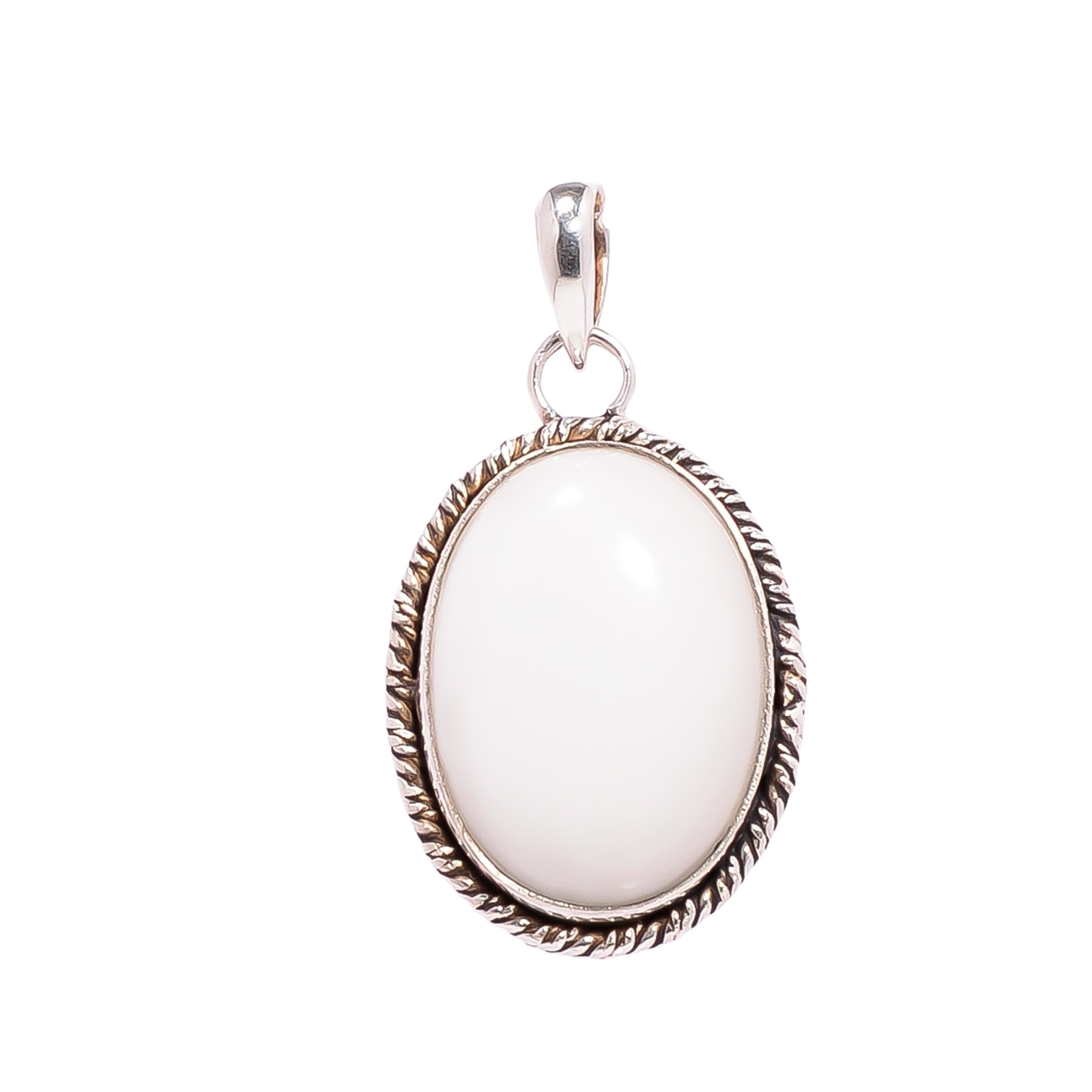 White Coral - Simulated 925 Solid Sterling Silver Pendant