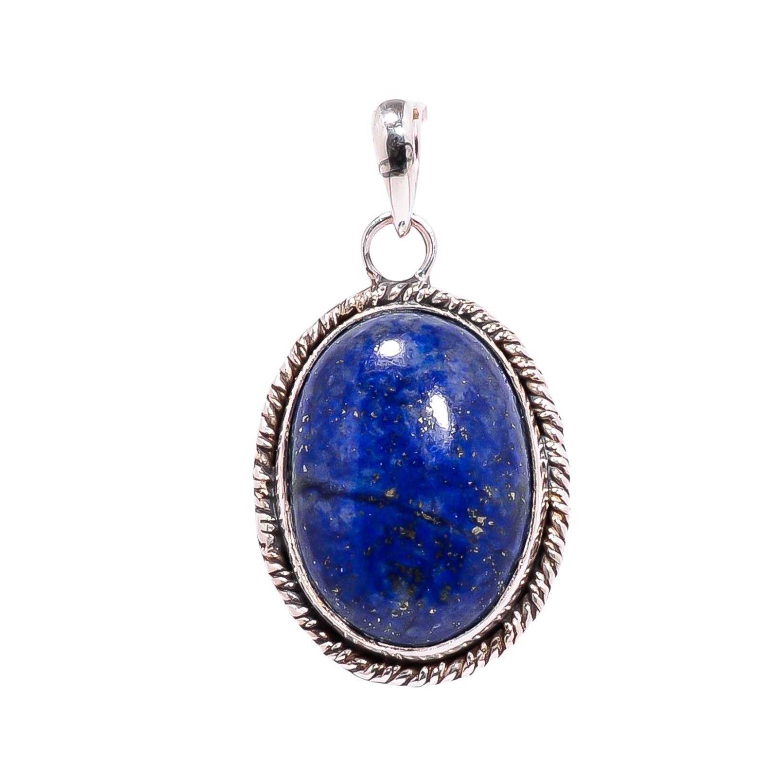 Natural Lapis Lazuli - Afghanistan 925 Solid Sterling Silver Pendant