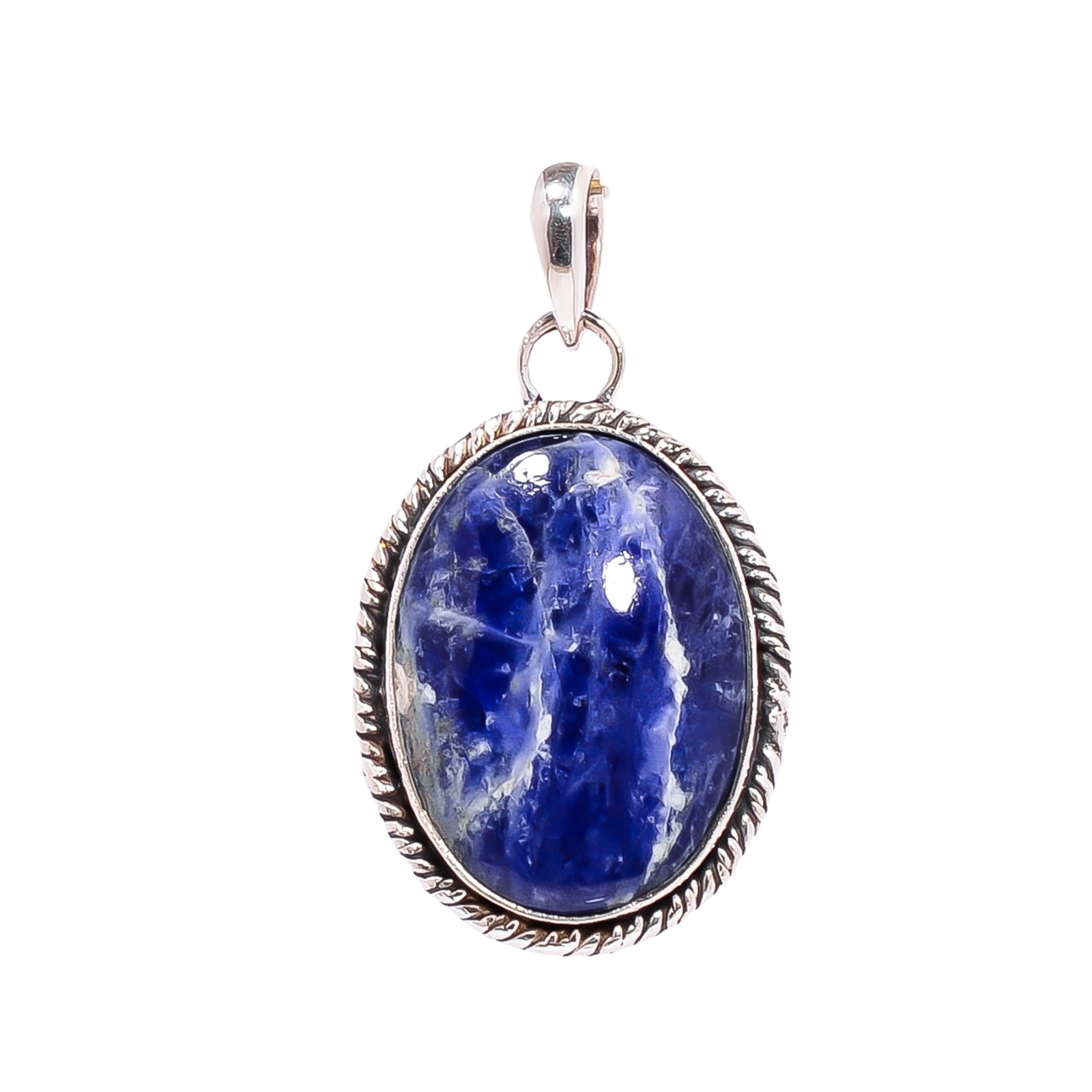 Sodalite - Minas Gerais 925 Solid Sterling Silver Pendant