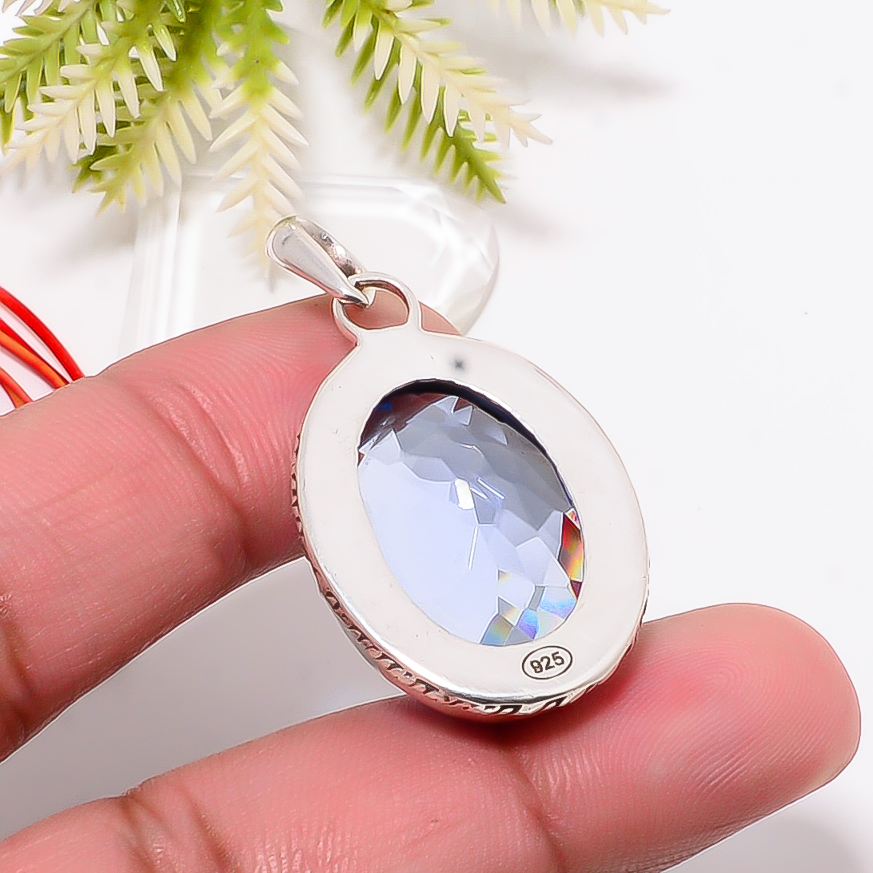 Tanzanite - Simulated 925 Solid Sterling Silver Pendant