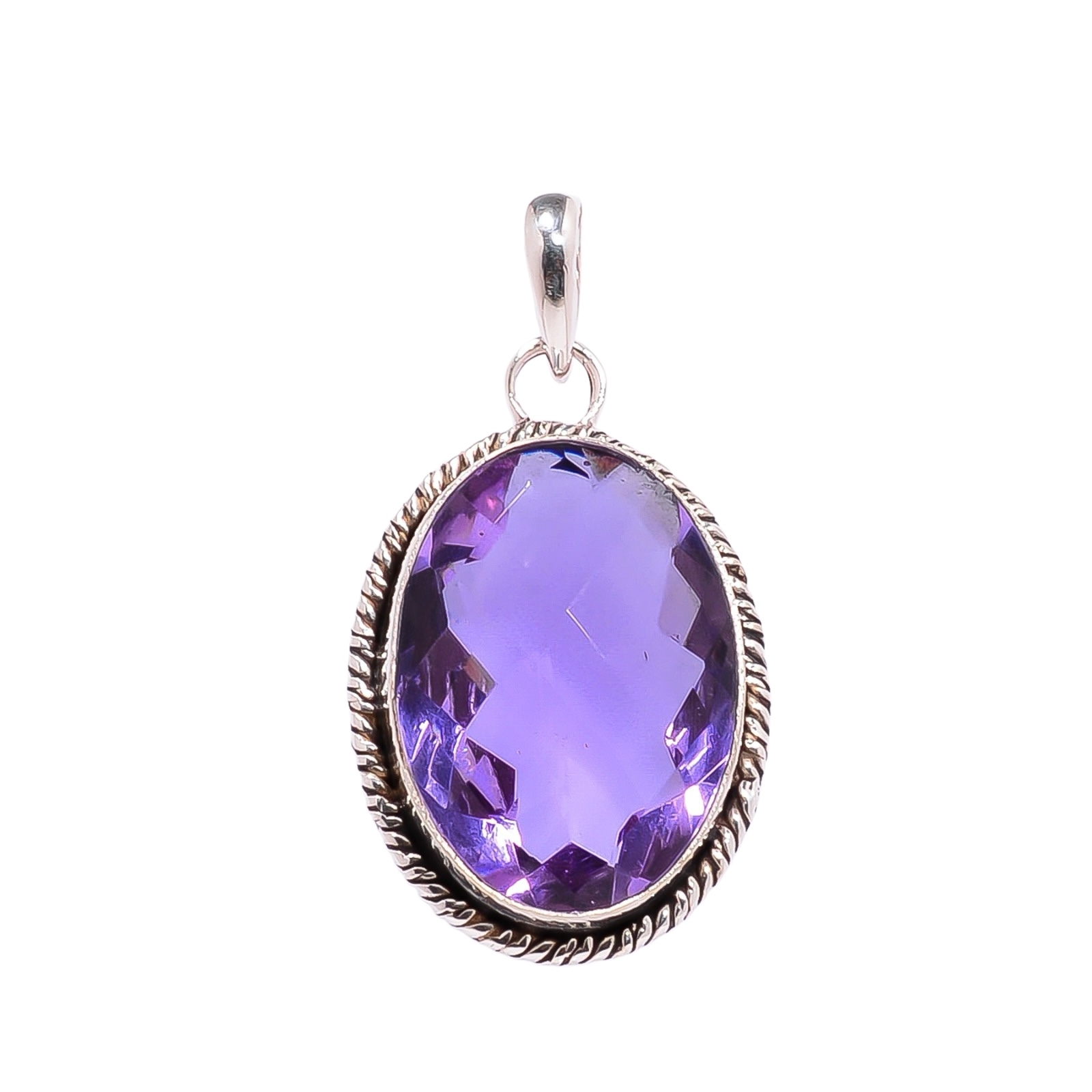 Colour Changing Alexandrite - Simulated 925 Solid Sterling Silver Pendant