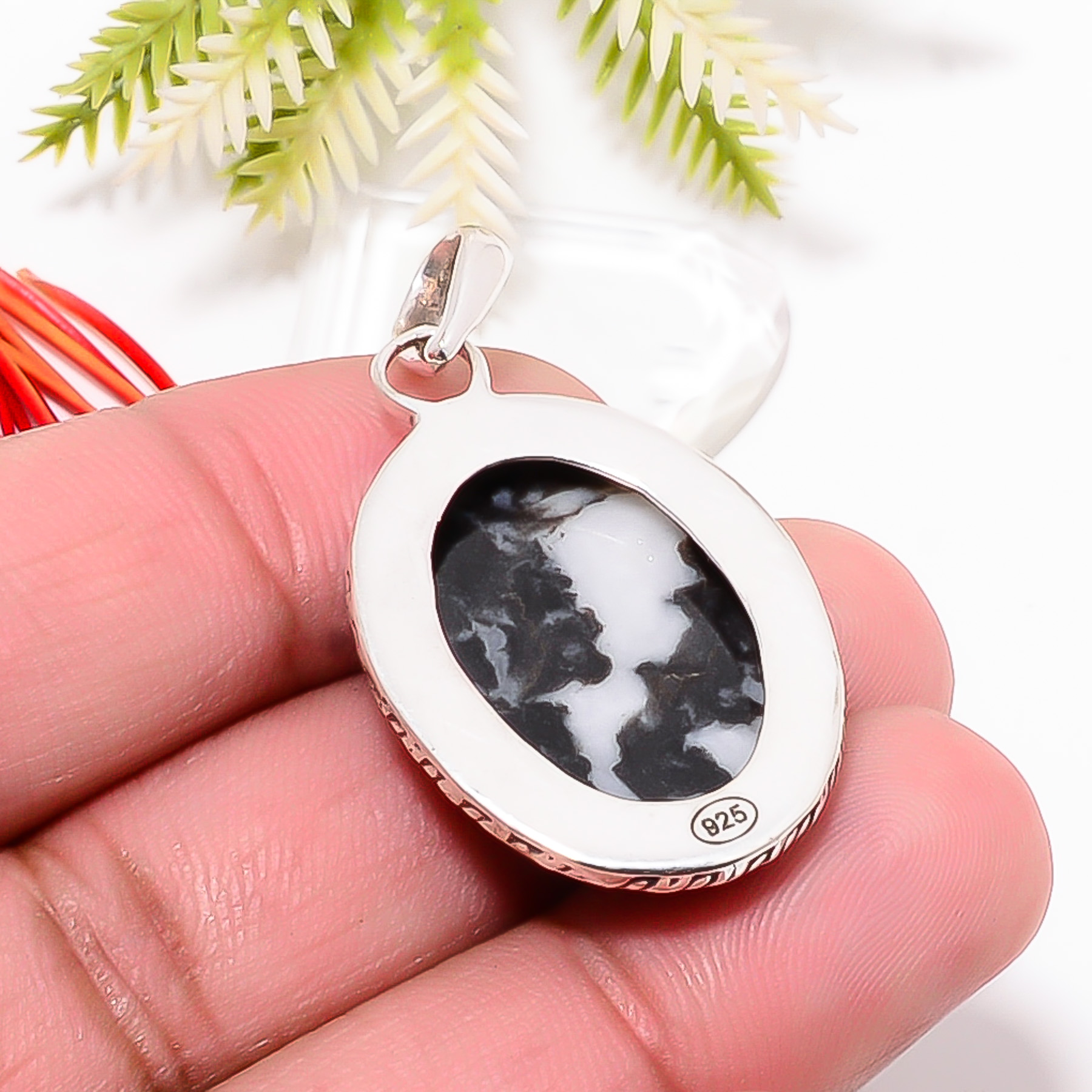 White Buffalo Turquoise - Nevada 925 Solid Sterling Silver Pendant
