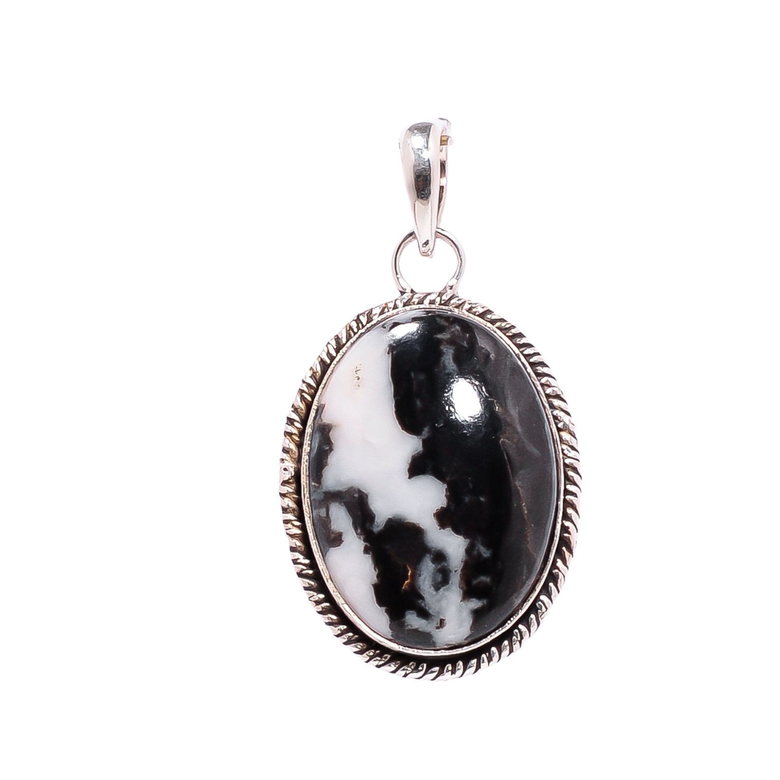 White Buffalo Turquoise - Nevada 925 Solid Sterling Silver Pendant