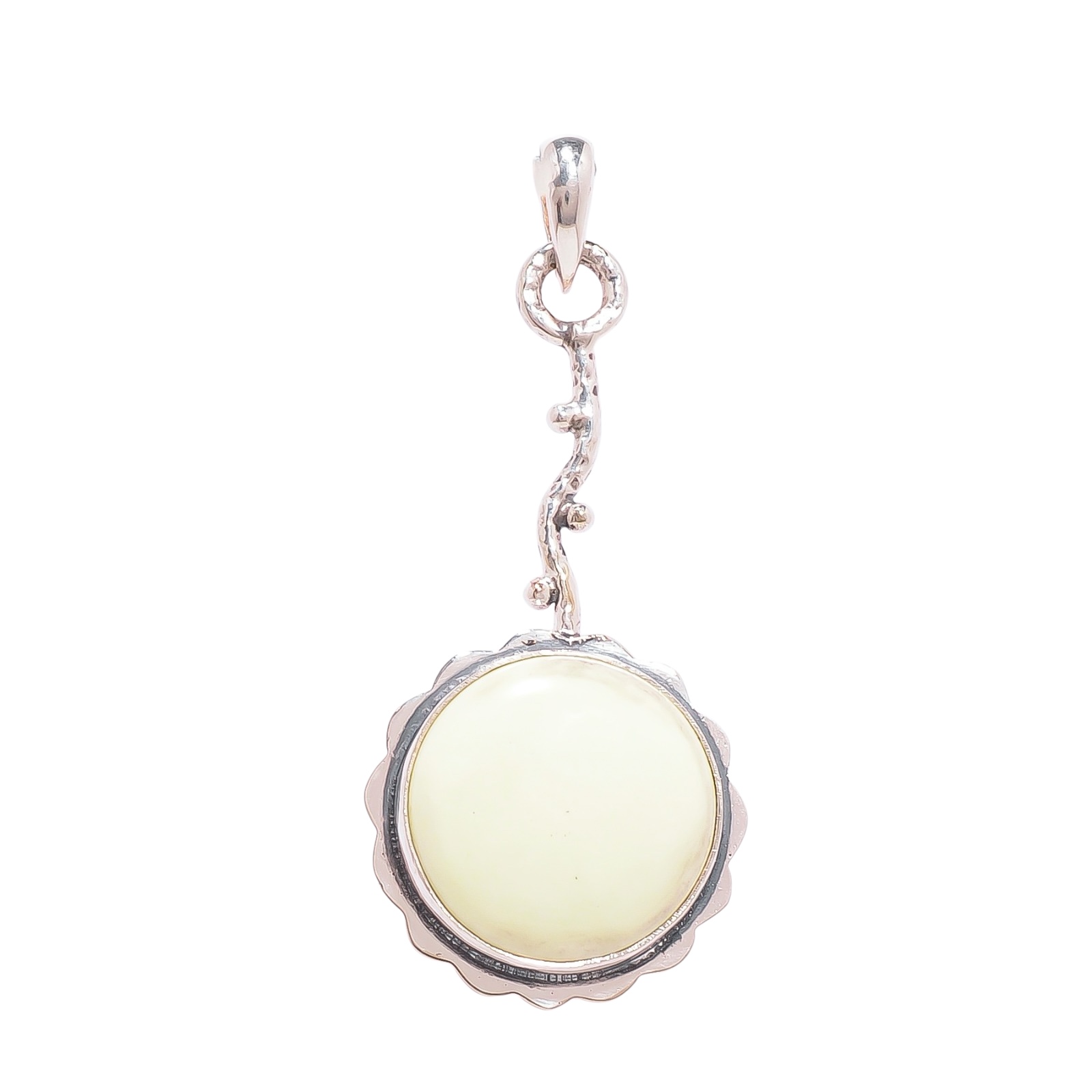 Lemon Chrysoprase - Australia 925 Solid Sterling Silver Pendant