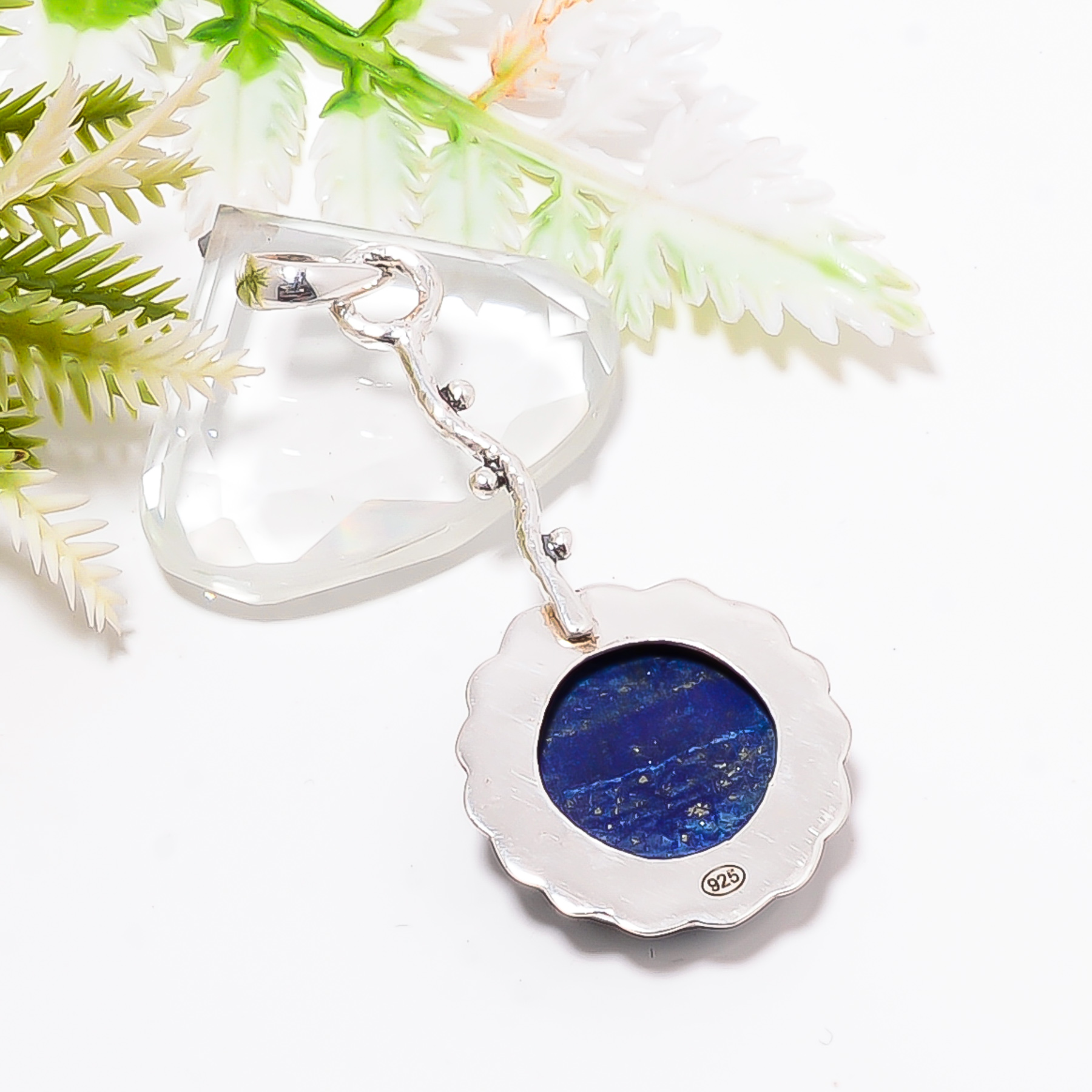 Natural Lapis Lazuli - Afghanistan 925 Solid Sterling Silver Pendant