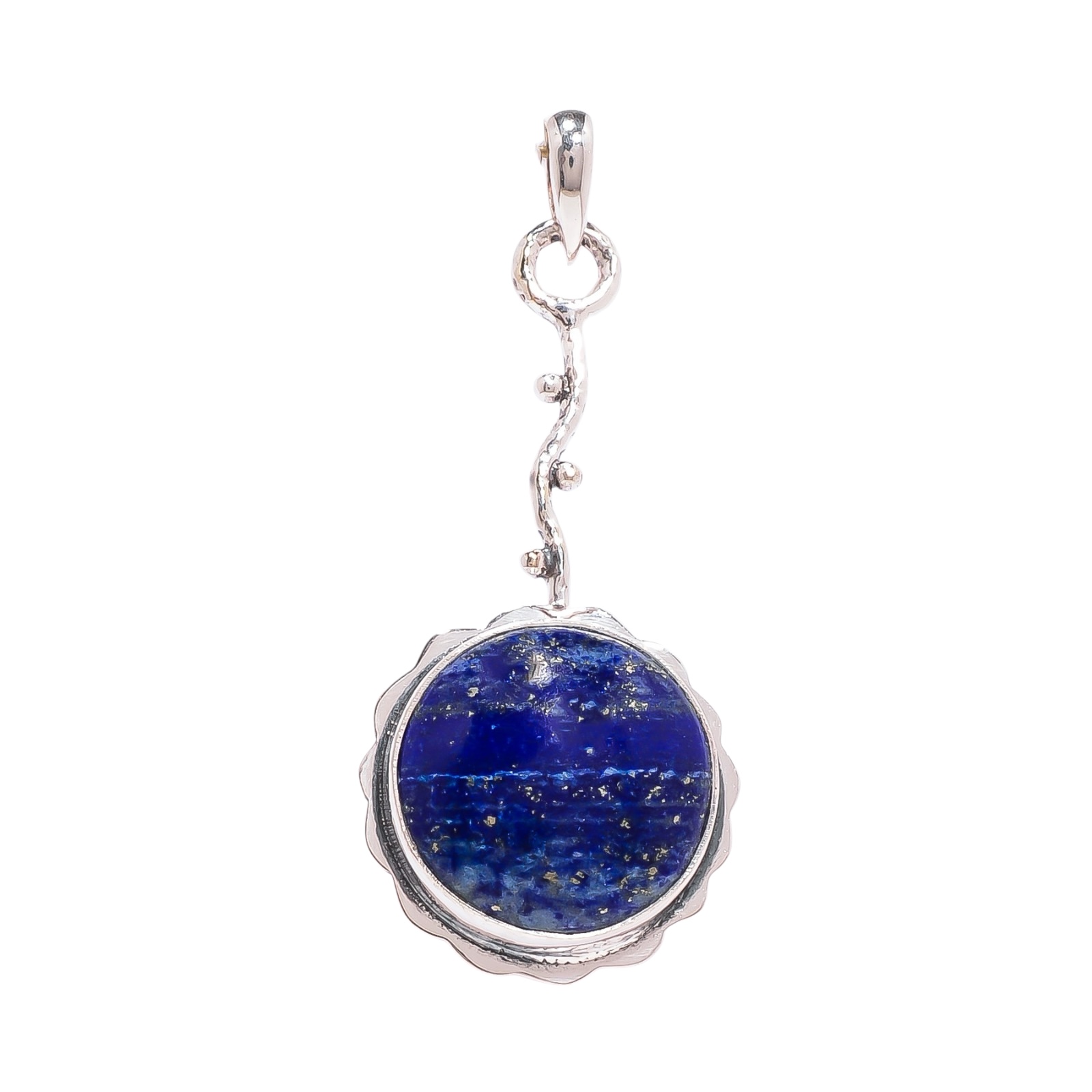 Natural Lapis Lazuli - Afghanistan 925 Solid Sterling Silver Pendant
