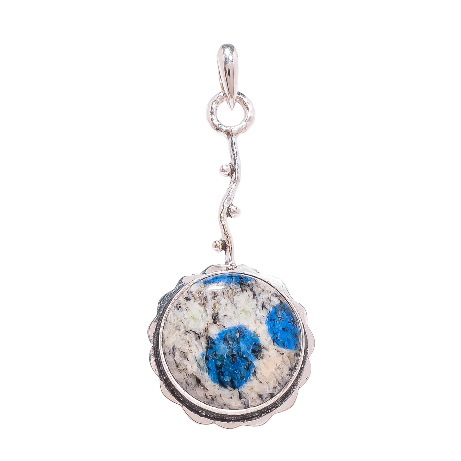 K2 Blue Azurite - Pakistan 925 Solid Sterling Silver Pendant
