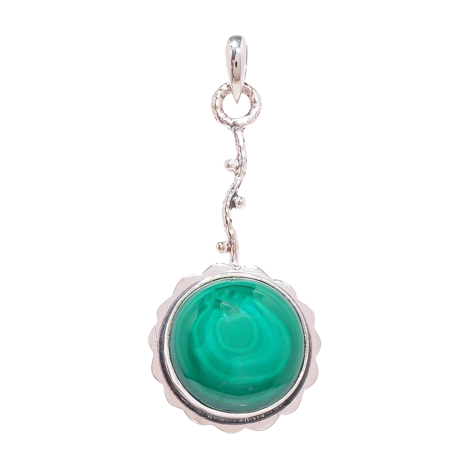 Malachite - Congo 925 Solid Sterling Silver Pendant