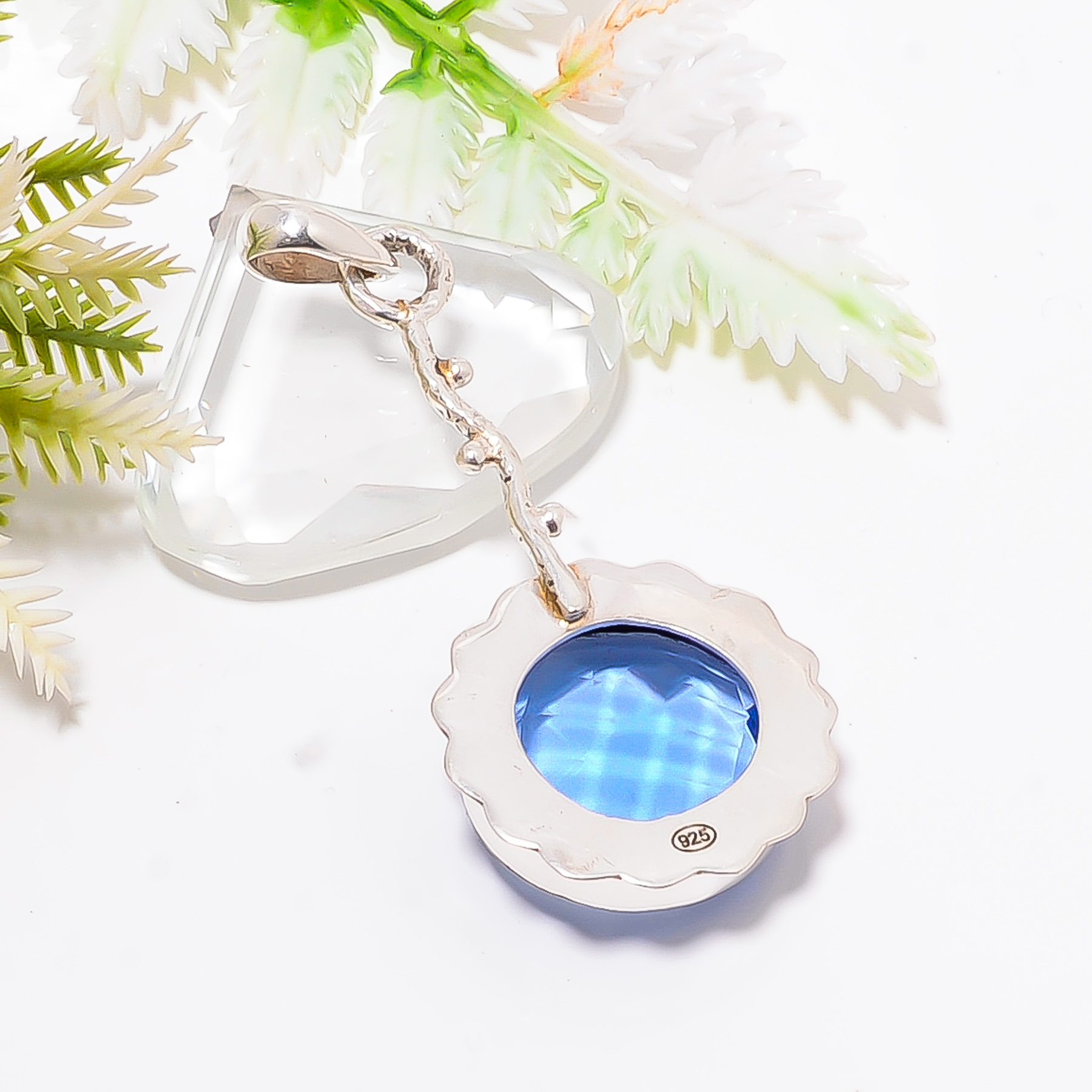 Tanzanite - Simulated 925 Solid Sterling Silver Pendant