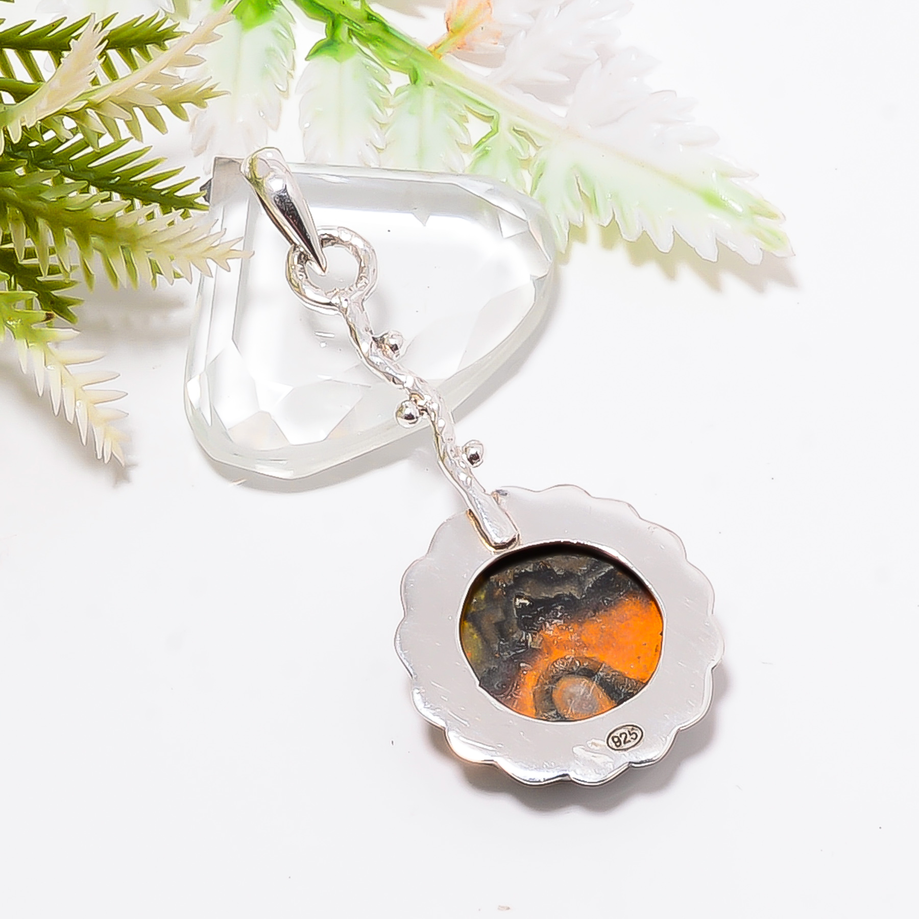 Bumble Bee Jasper - Indonesia 925 Solid Sterling Silver Pendant