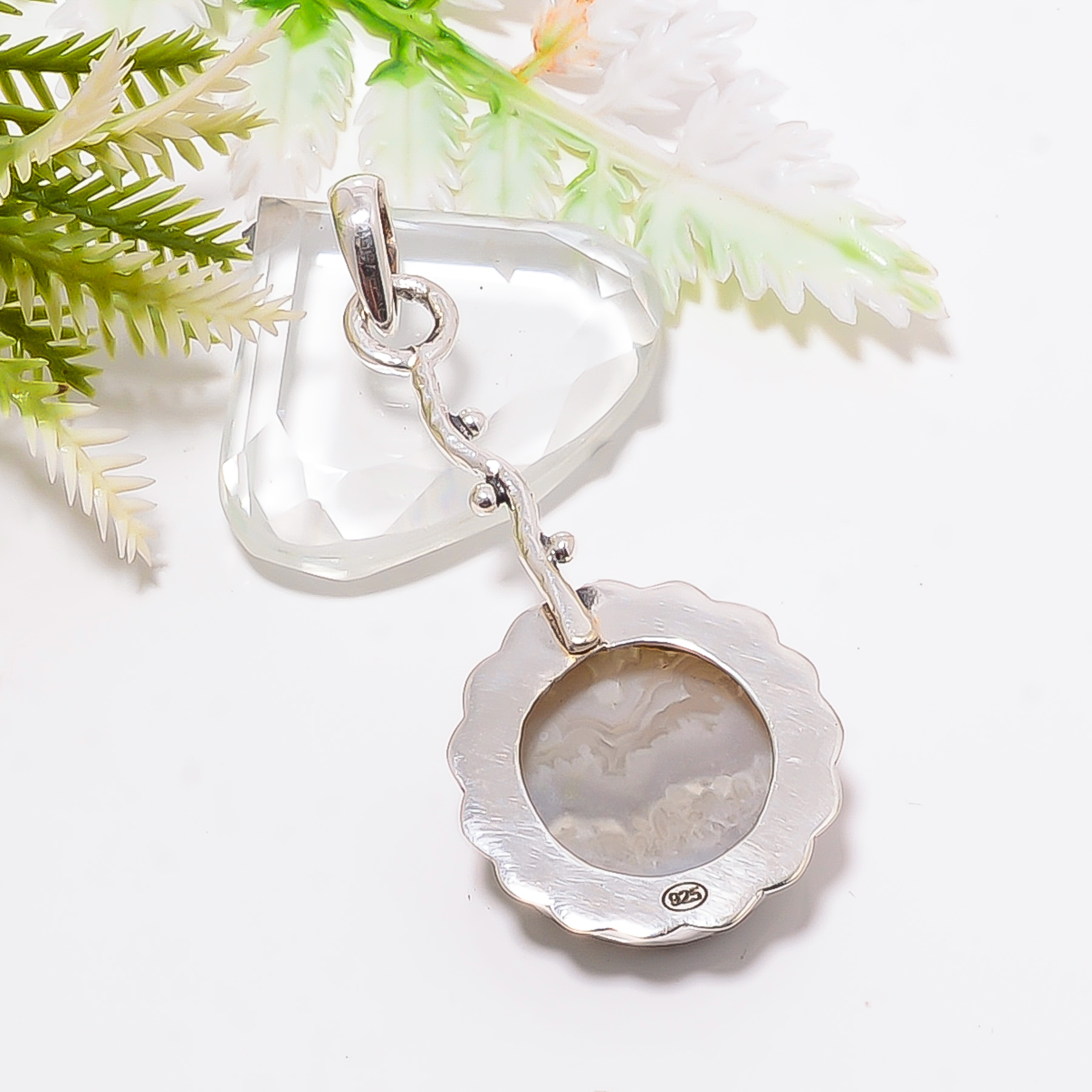 Crazy Lace Agate - Australia 925 Solid Sterling Silver Pendant