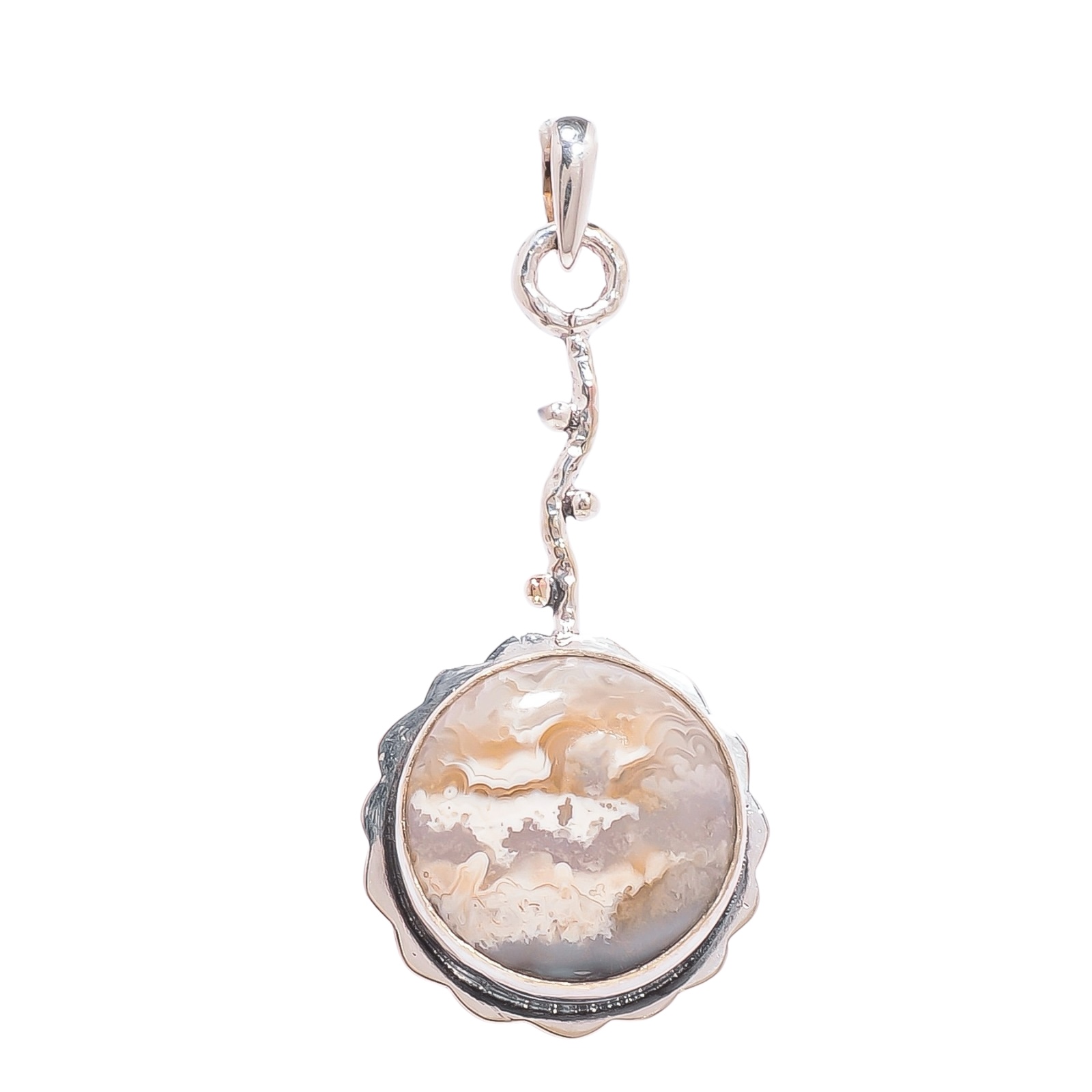 Crazy Lace Agate - Australia 925 Solid Sterling Silver Pendant