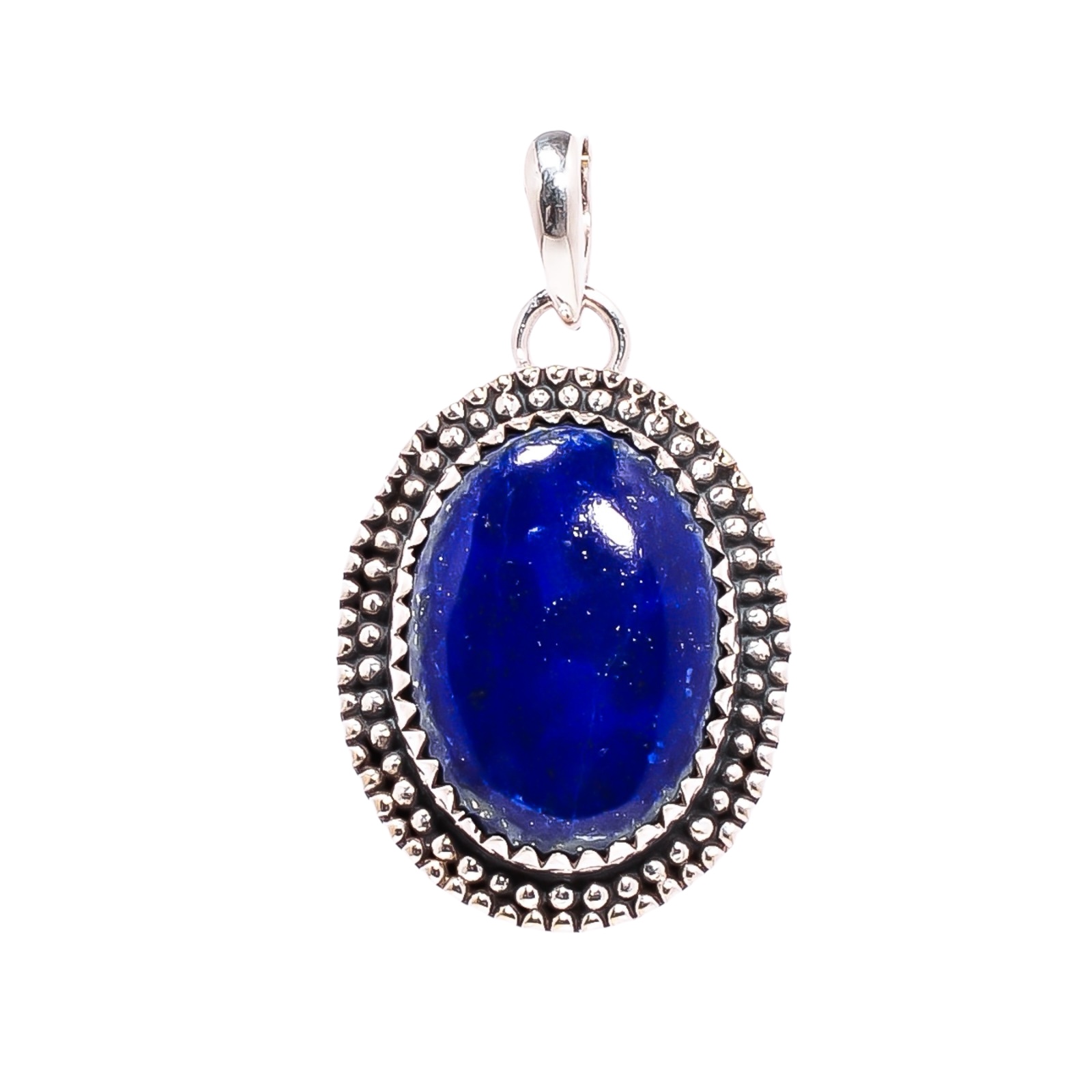Natural Lapis Lazuli - Afghanistan 925 Solid Sterling Silver Pendant