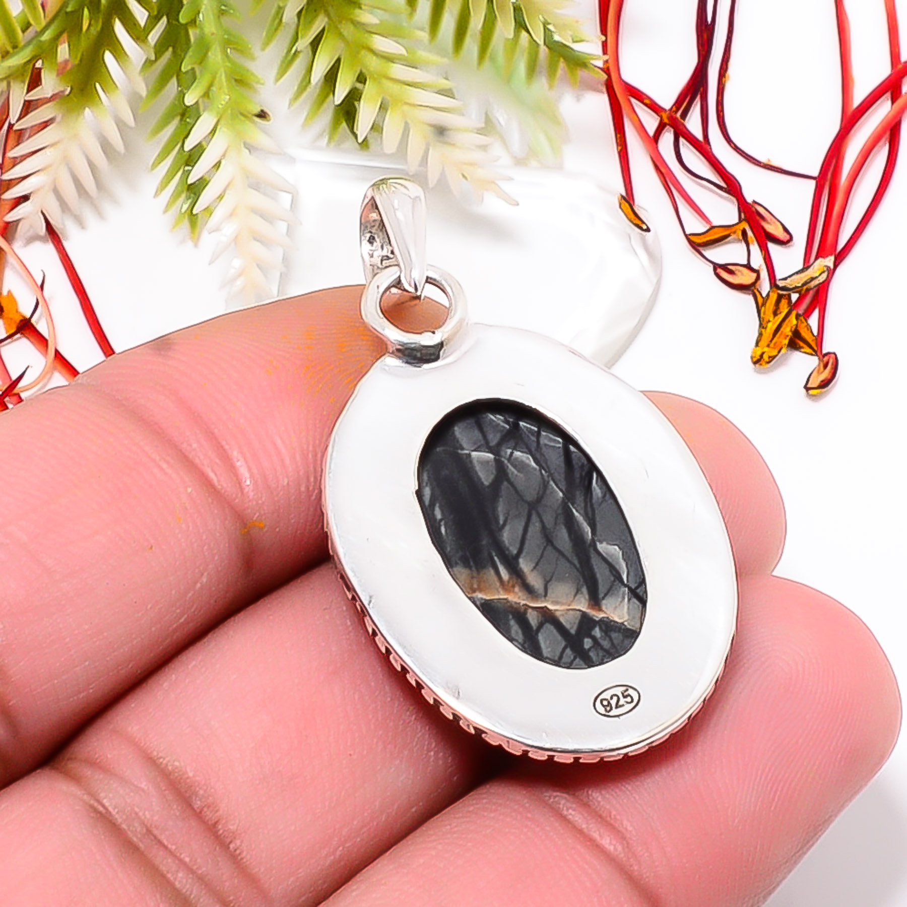 Picasso Jasper - Utah 925 Solid Sterling Silver Pendant