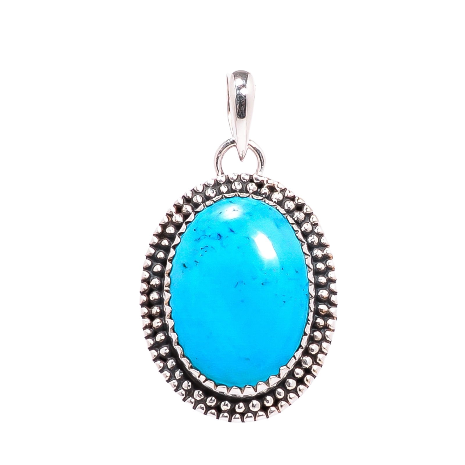 Magnesite Turquoise 925 Solid Sterling Silver Pendant