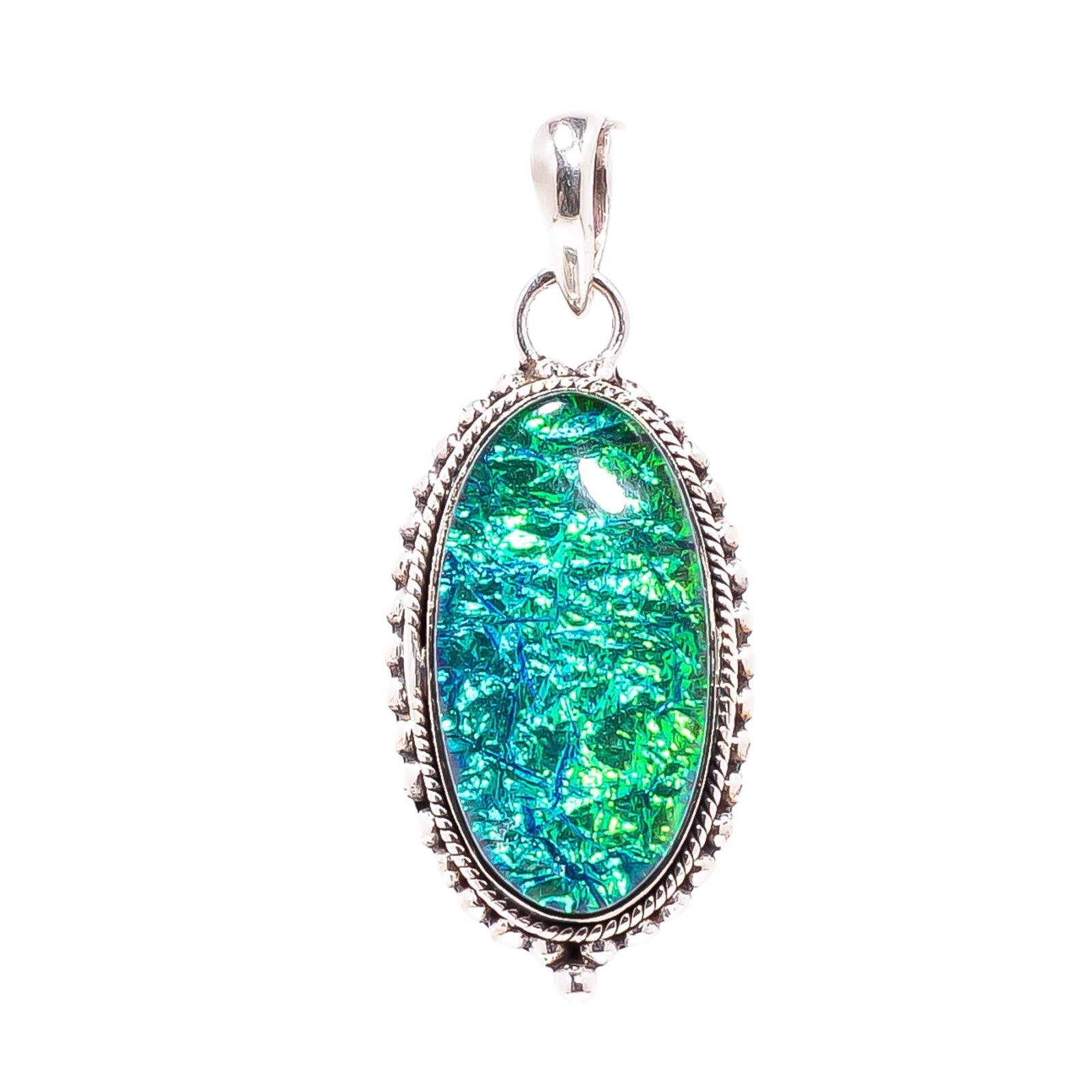 Triplet Opal - Simulated 925 Solid Sterling Silver Pendant