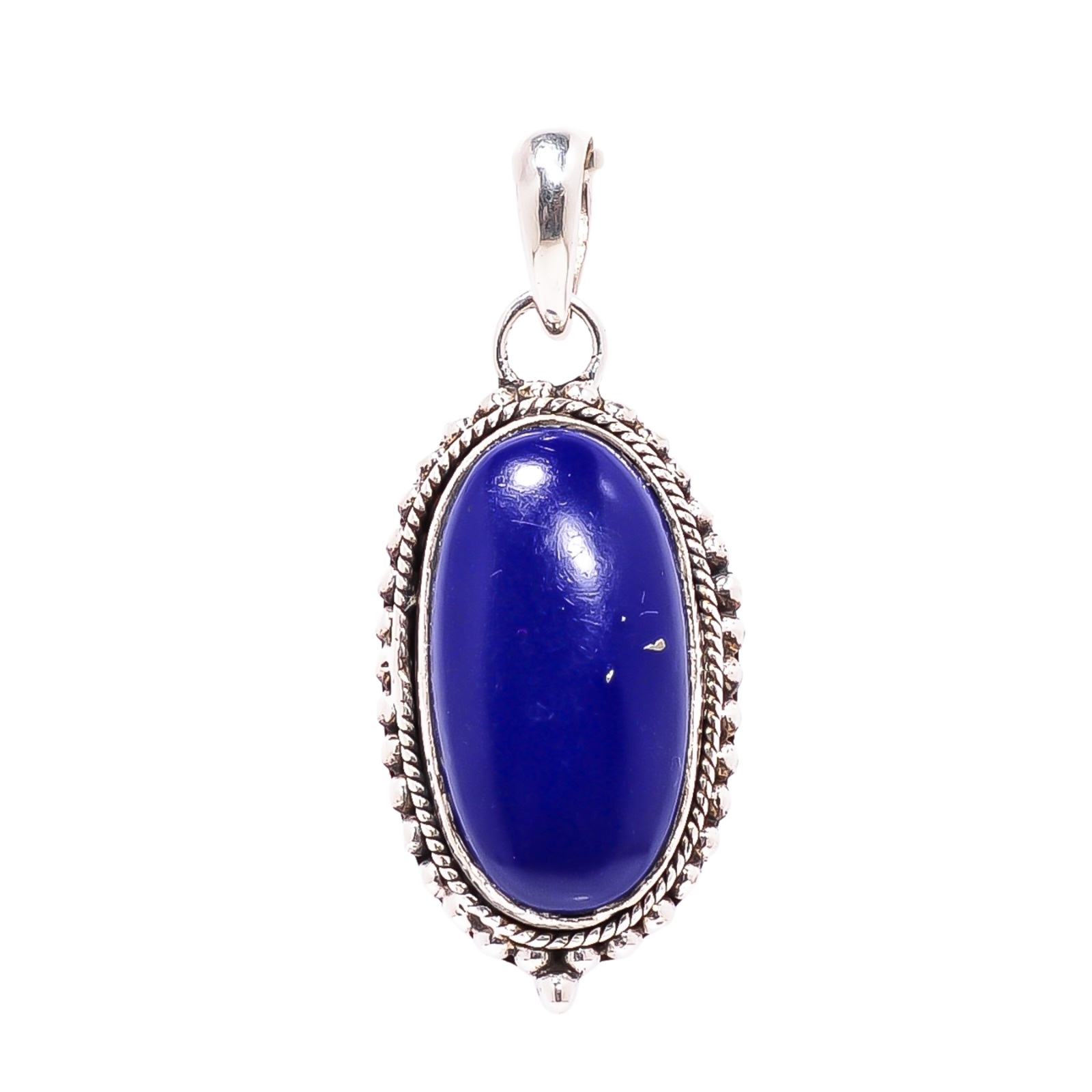 Lapis Lazuli - Simulated 925 Solid Sterling Silver Pendant