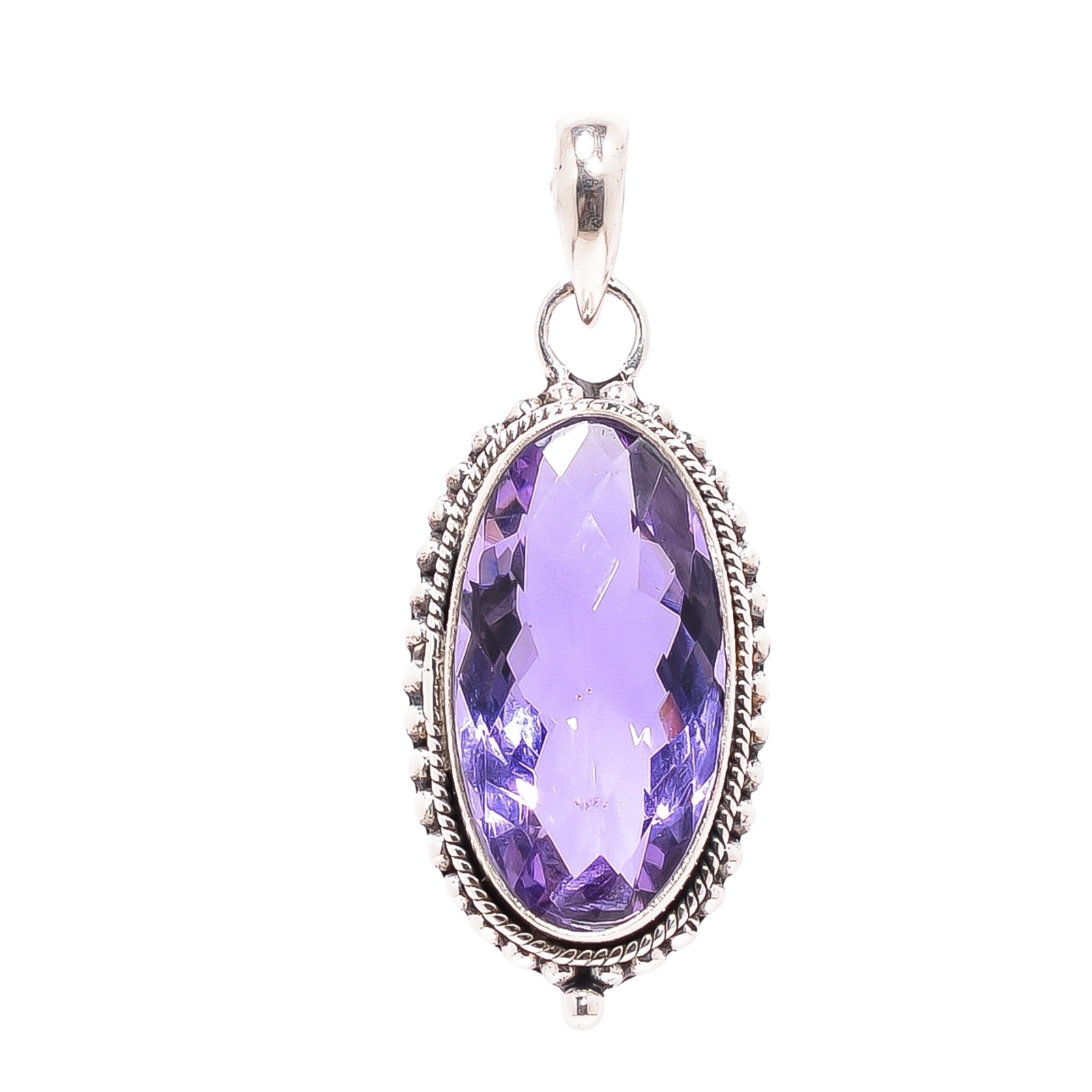 Colour Changing Alexandrite - Simulated 925 Solid Sterling Silver Pendant