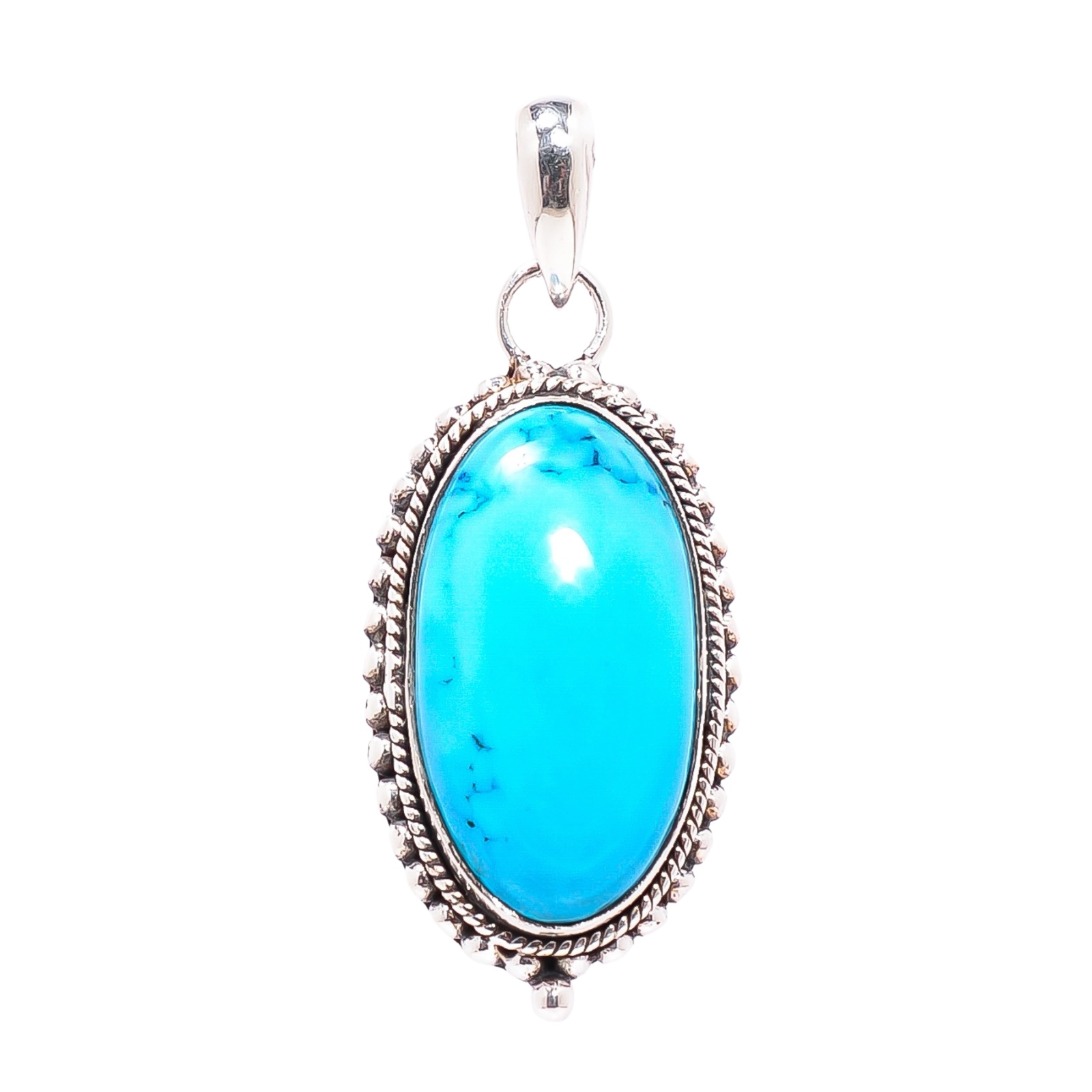 Magnesite Turquoise 925 Solid Sterling Silver Pendant
