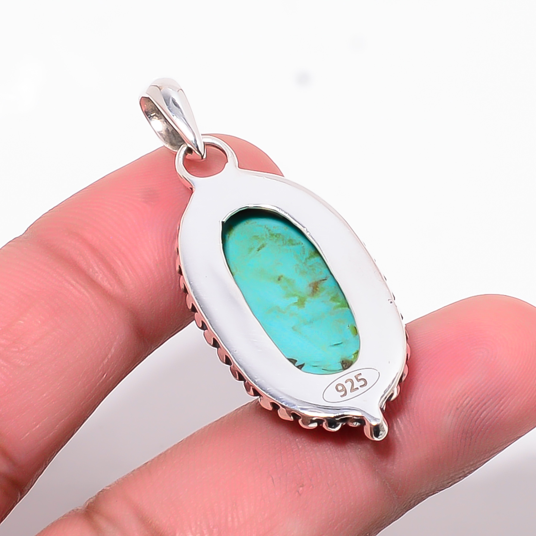 Copper Turquoise - Pilot Mountain 925 Solid Sterling Silver Pendant