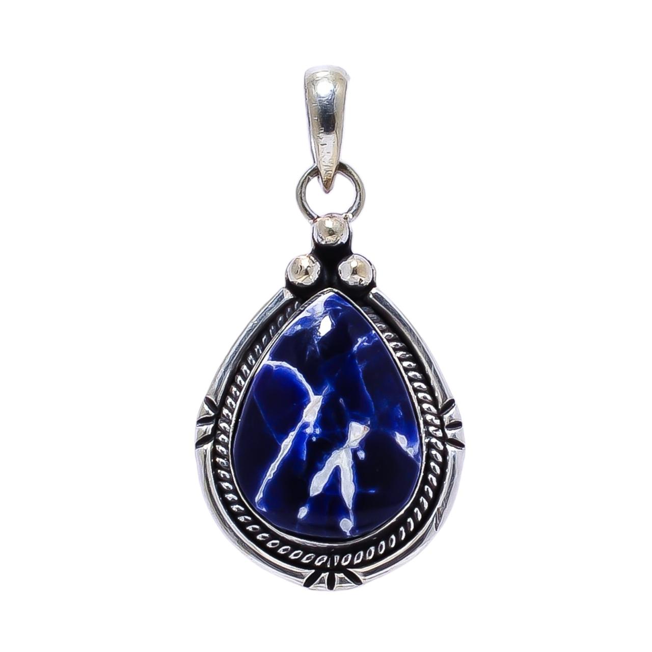 Sodalite - Minas Gerais 925 Solid Sterling Silver Pendant