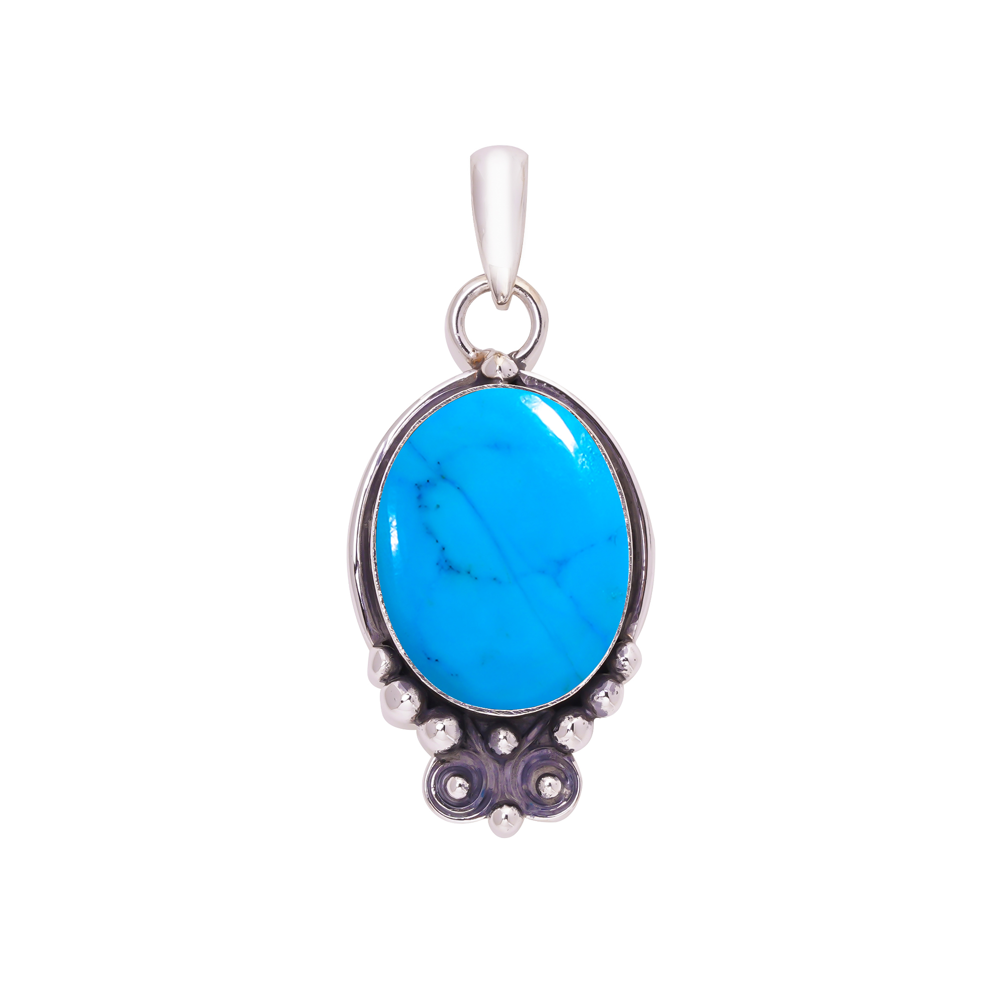 Magnesite Turquoise 925 Solid Sterling Silver Pendant