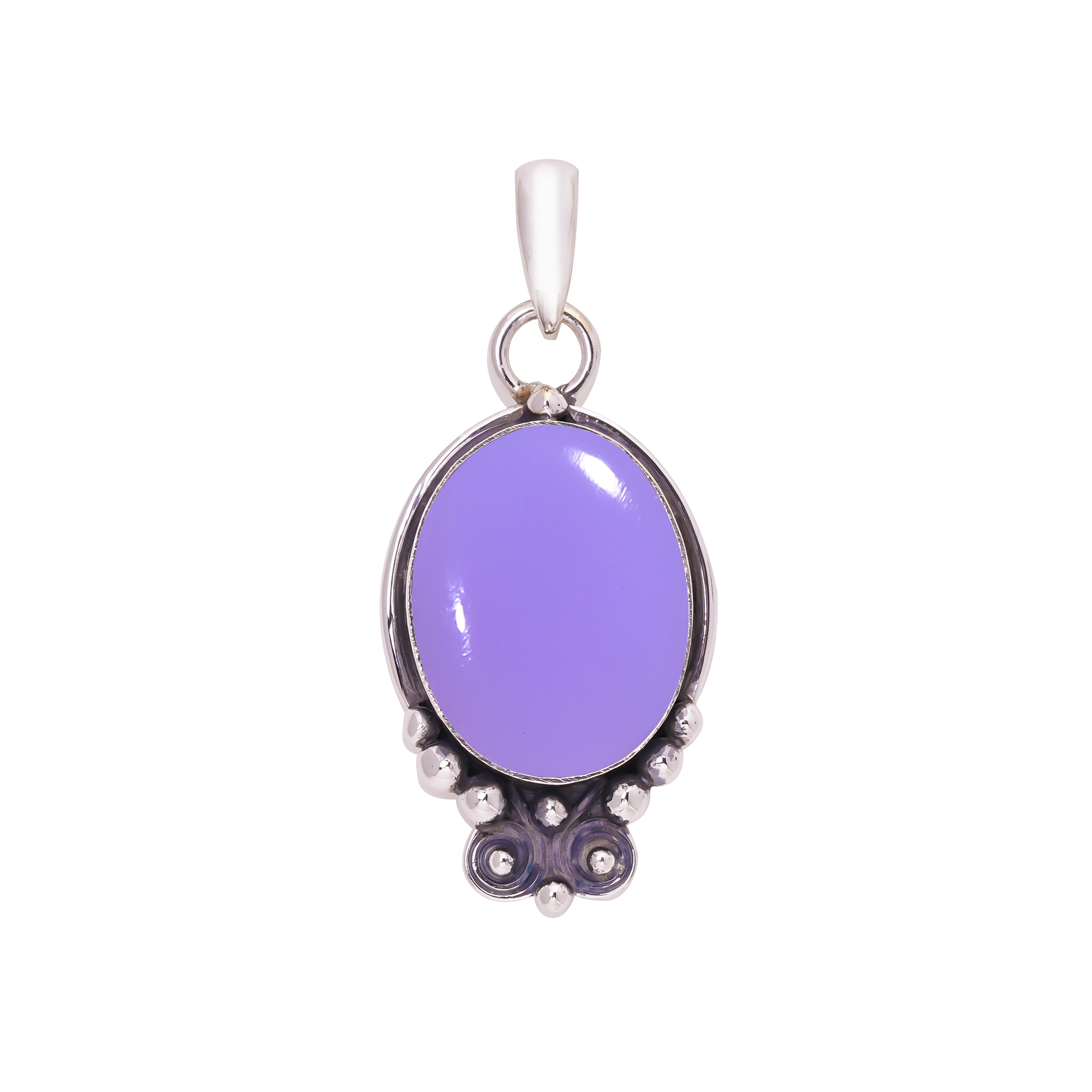 Aqua Chalcedony - Brazil 925 Solid Sterling Silver Pendant