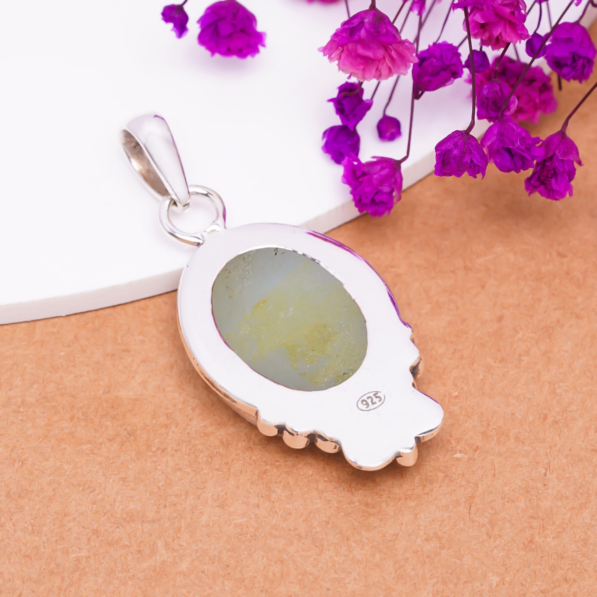 Black Titanium Agate Drusy 925 Solid Sterling Silver Pendant