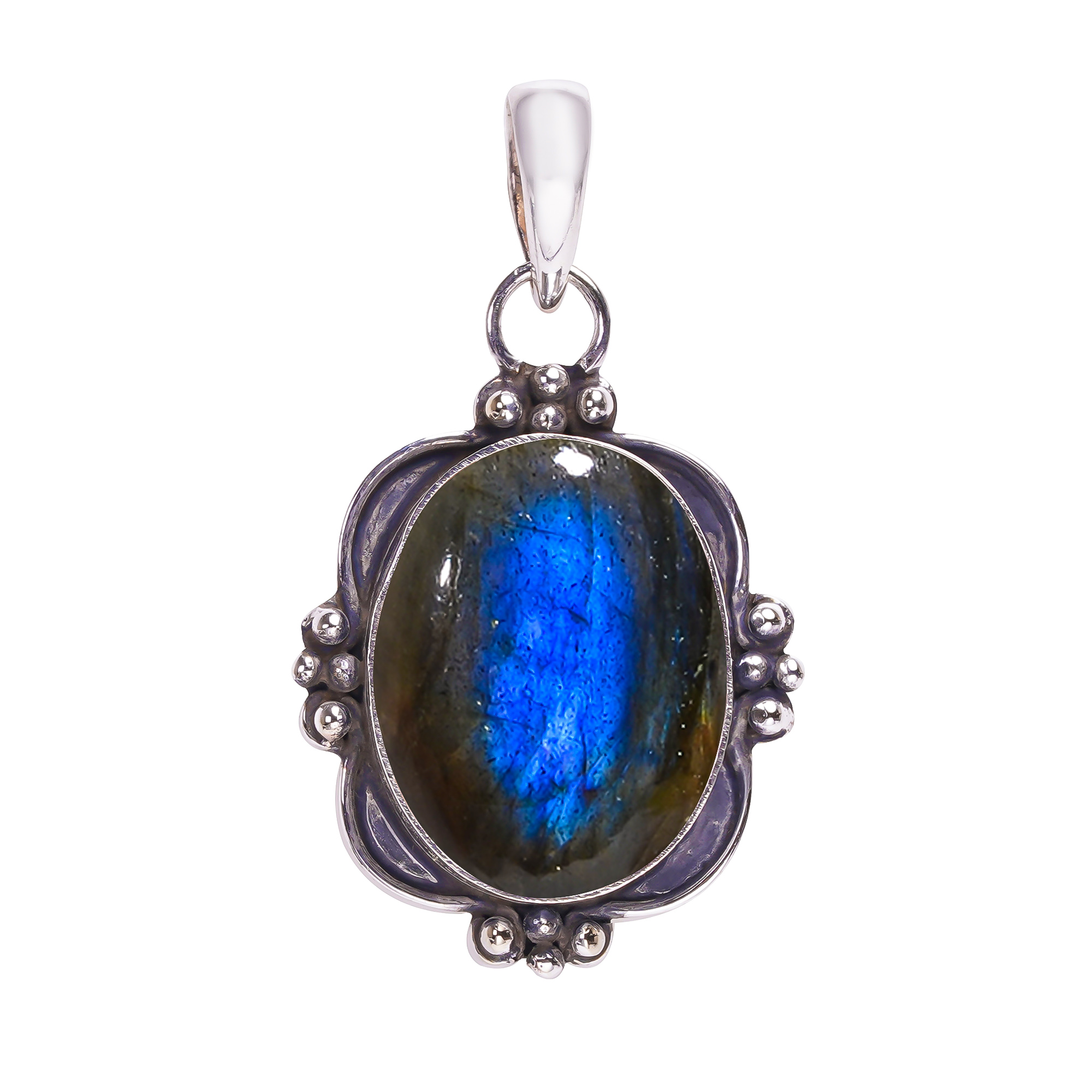 Labradorite - Madagascar 925 Solid Sterling Silver Pendant