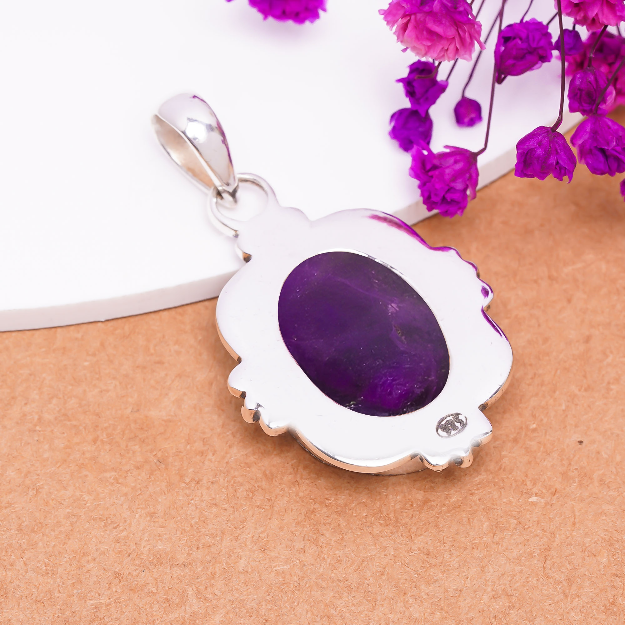 Purple Amethyst - Mashamba 925 Solid Sterling Silver Pendant