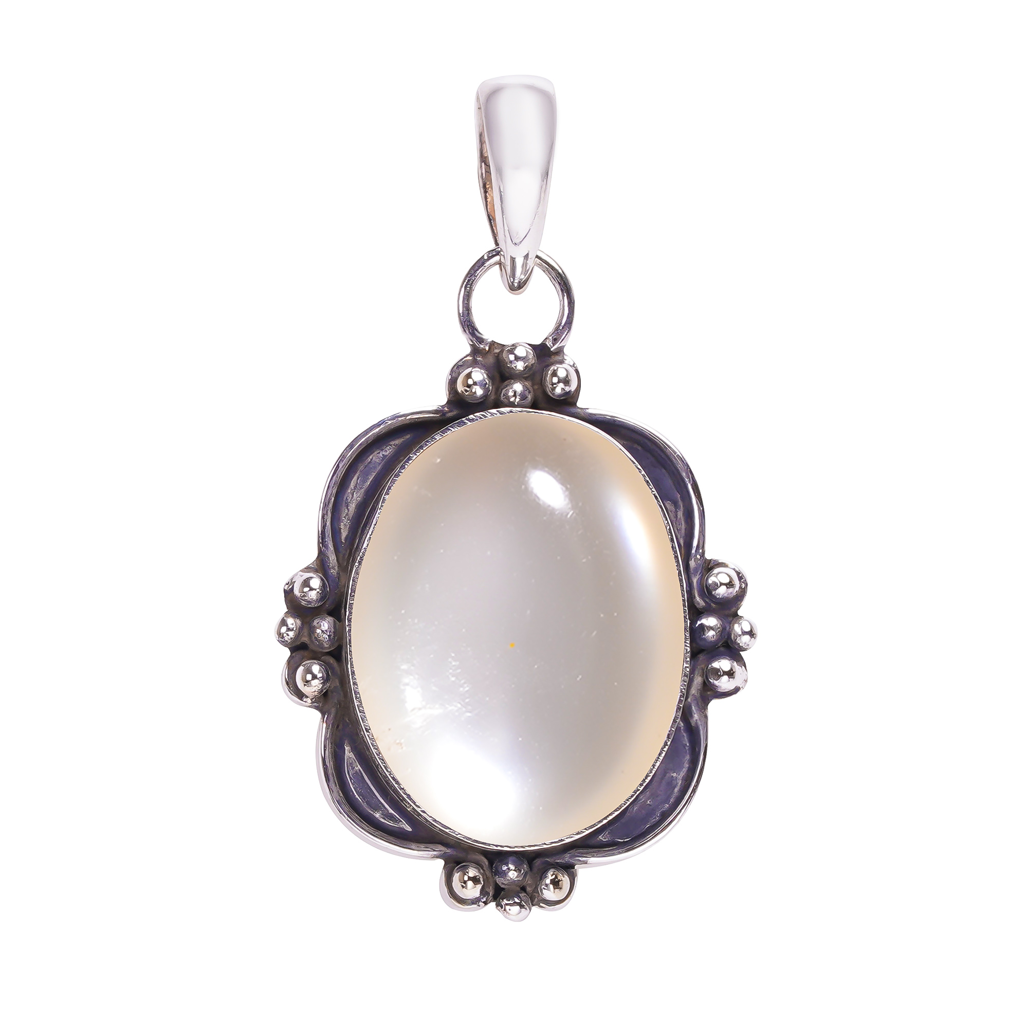Mabe Pearl - Simulated 925 Solid Sterling Silver Pendant