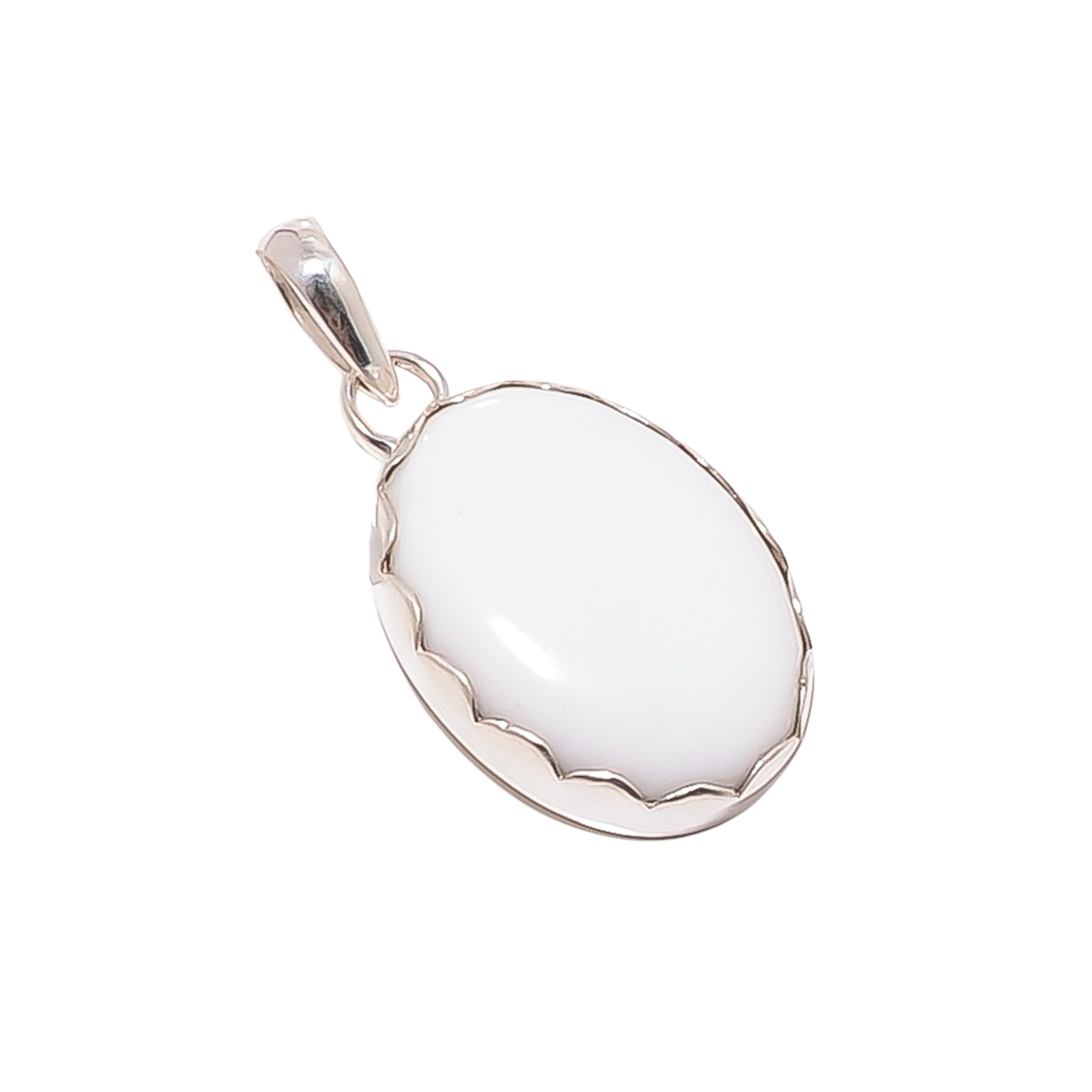 White Coral - Simulated 925 Solid Sterling Silver Pendant