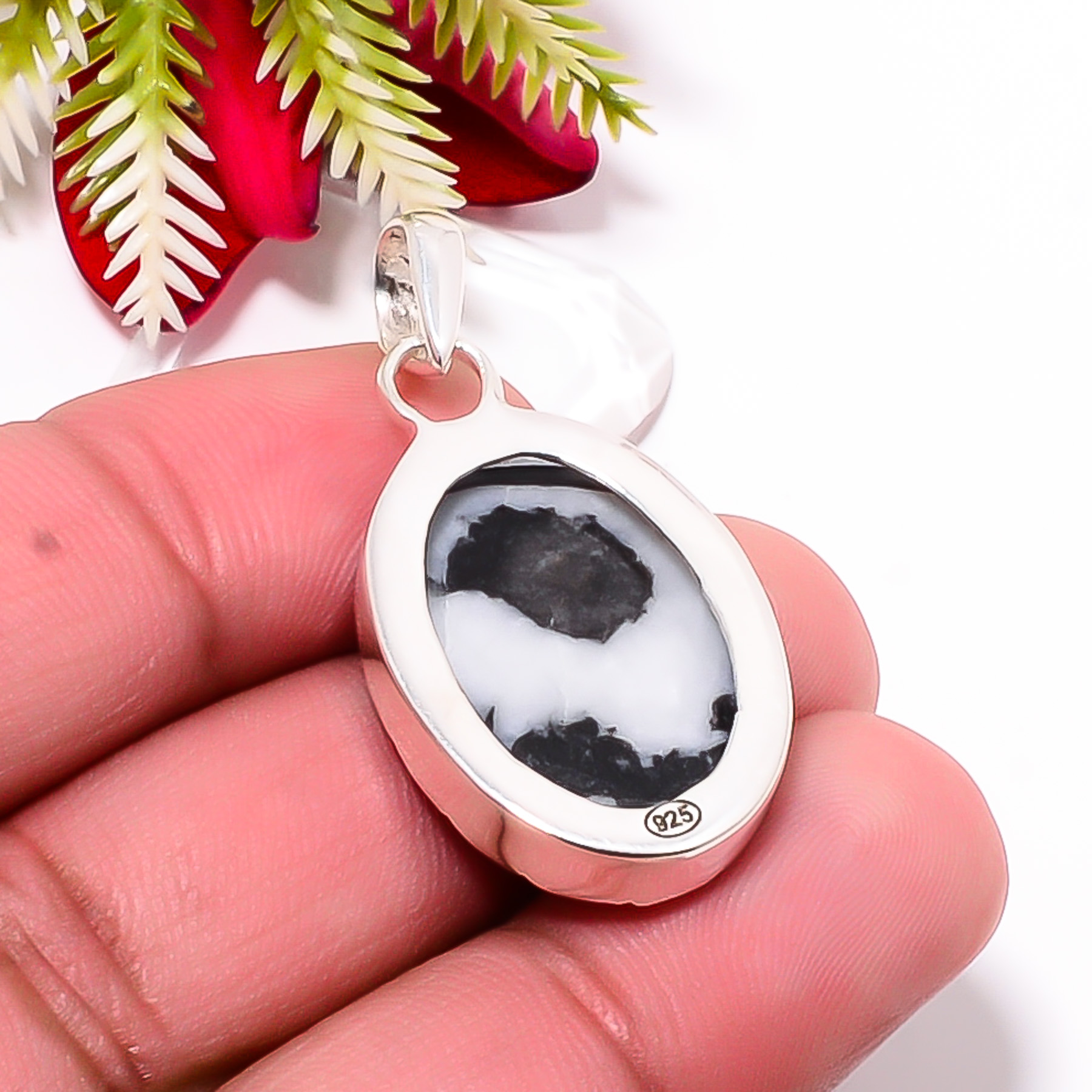 White Buffalo Turquoise - Nevada 925 Solid Sterling Silver Pendant