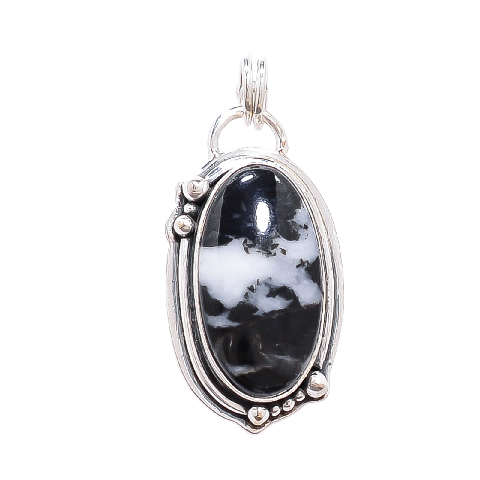 White Buffalo Turquoise - Nevada 925 Solid Sterling Silver Pendant