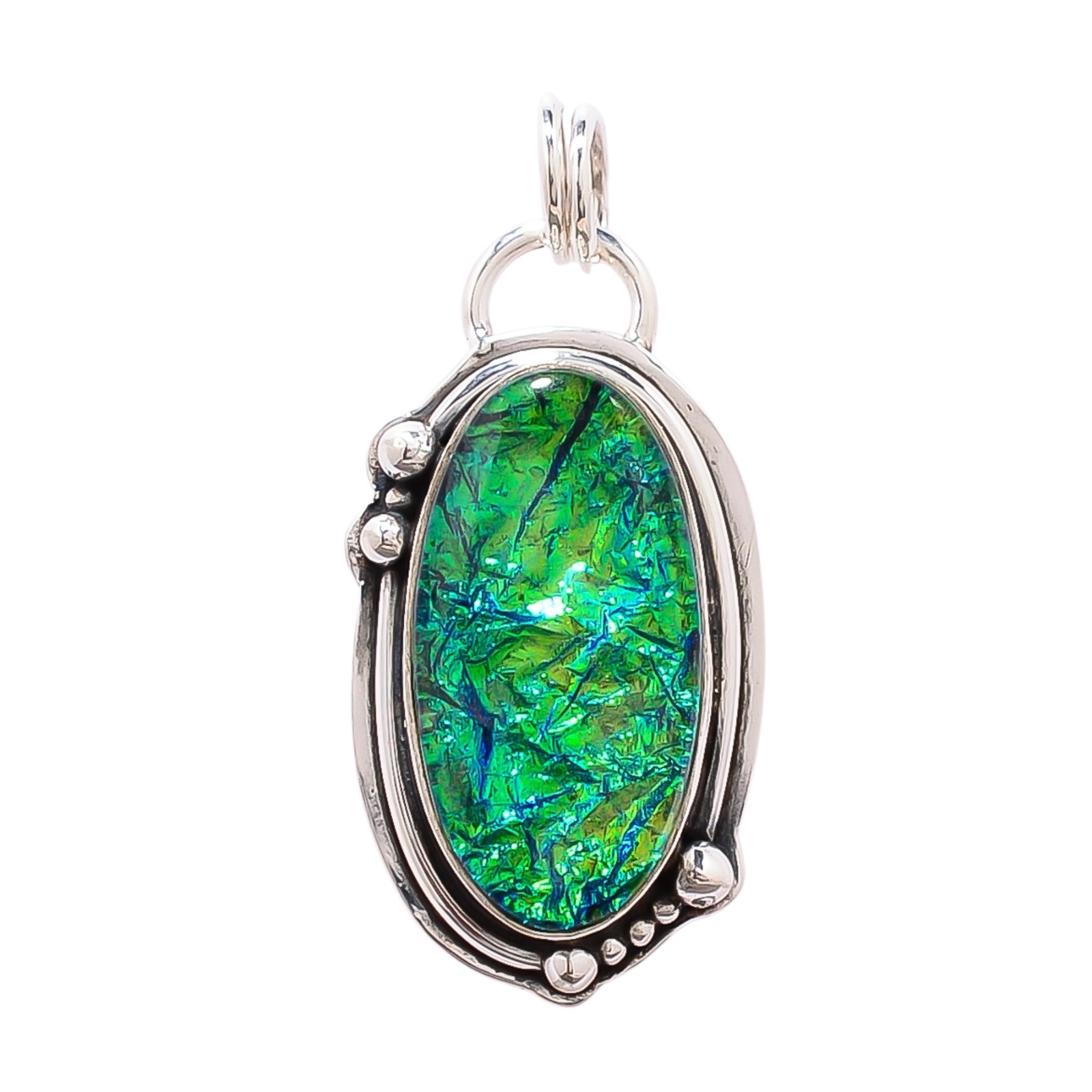 Triplet Opal - Simulated 925 Solid Sterling Silver Pendant