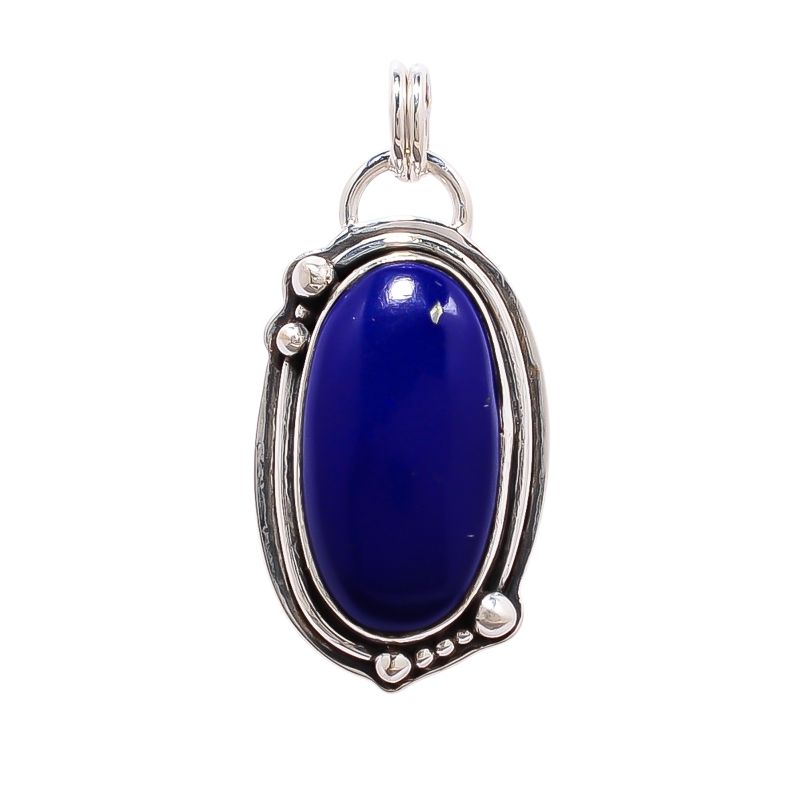 Lapis Lazuli - Simulated 925 Solid Sterling Silver Pendant