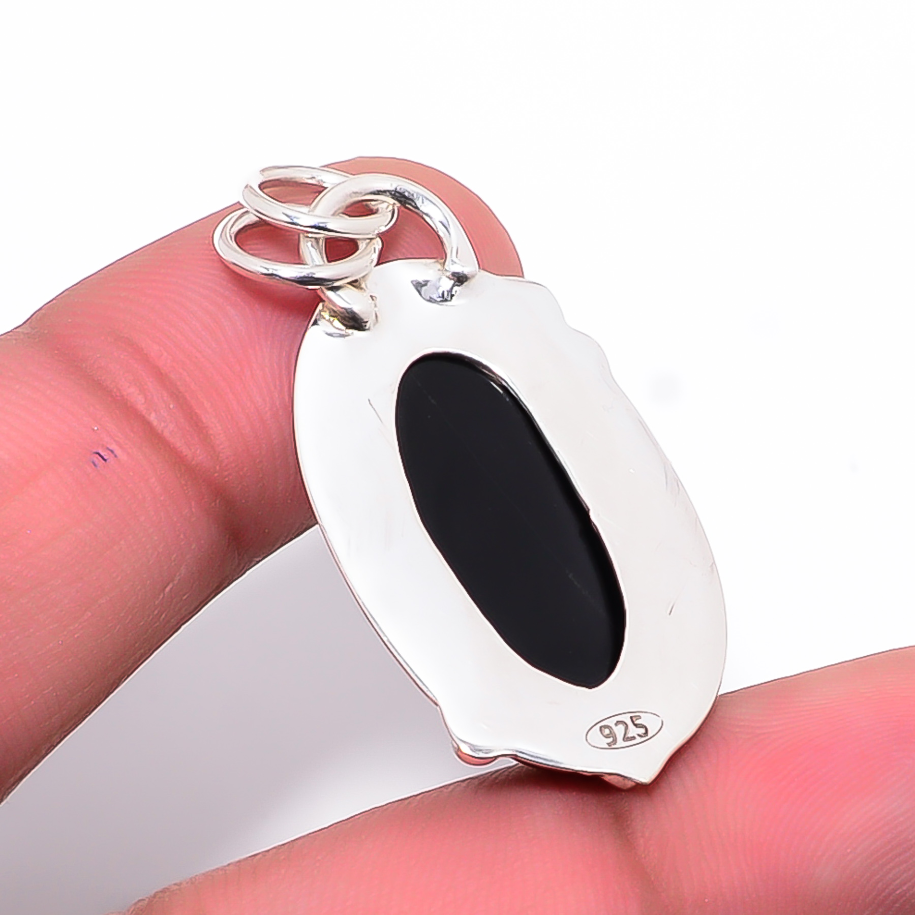 Black Onyx - Brazil 925 Solid Sterling Silver Pendant