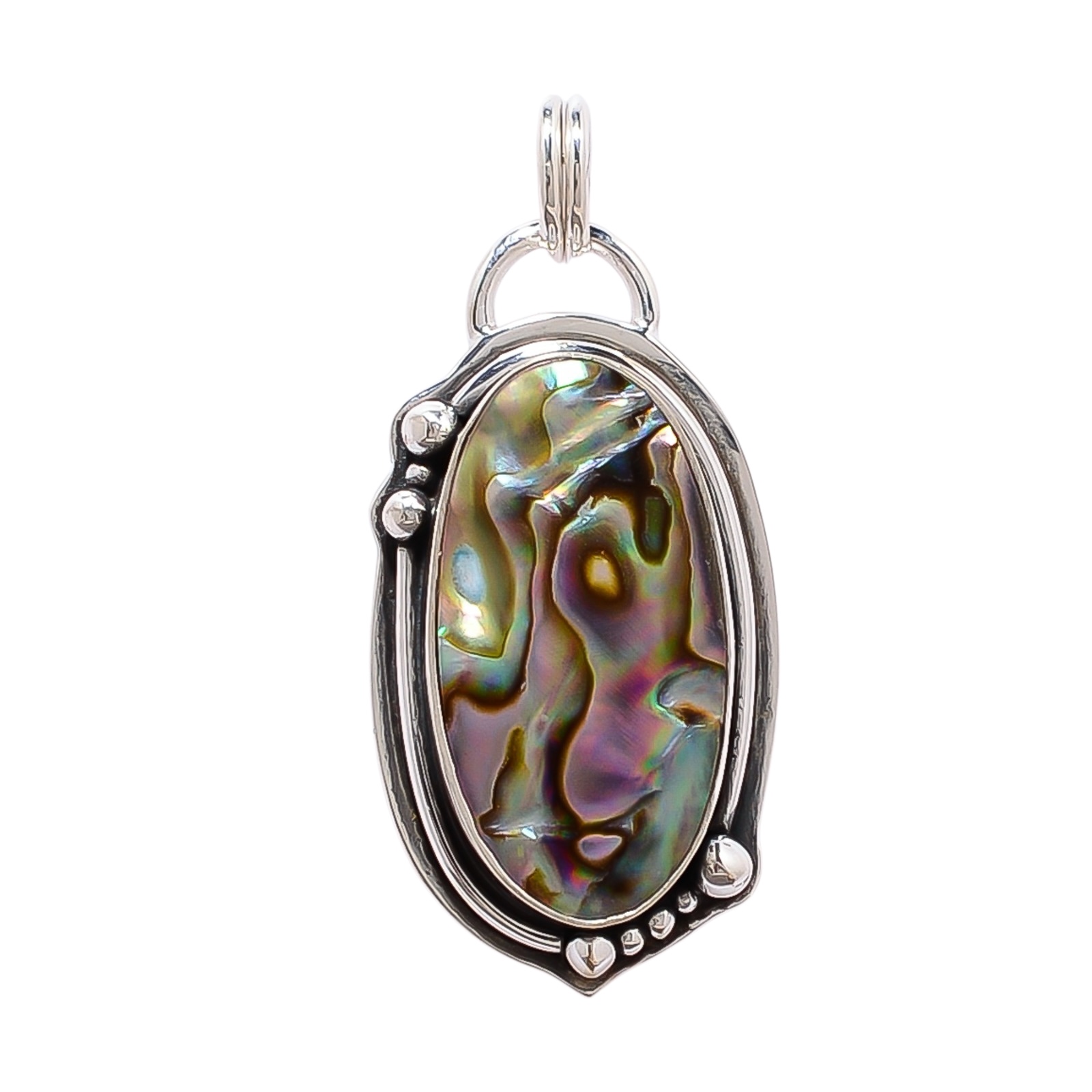 Mermaid Dream Abalone Shell - Australia 925 Solid Sterling Silver Pendant
