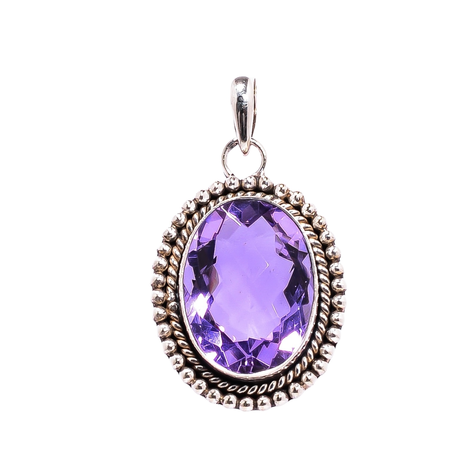 Colour Changing Alexandrite - Simulated 925 Solid Sterling Silver Pendant