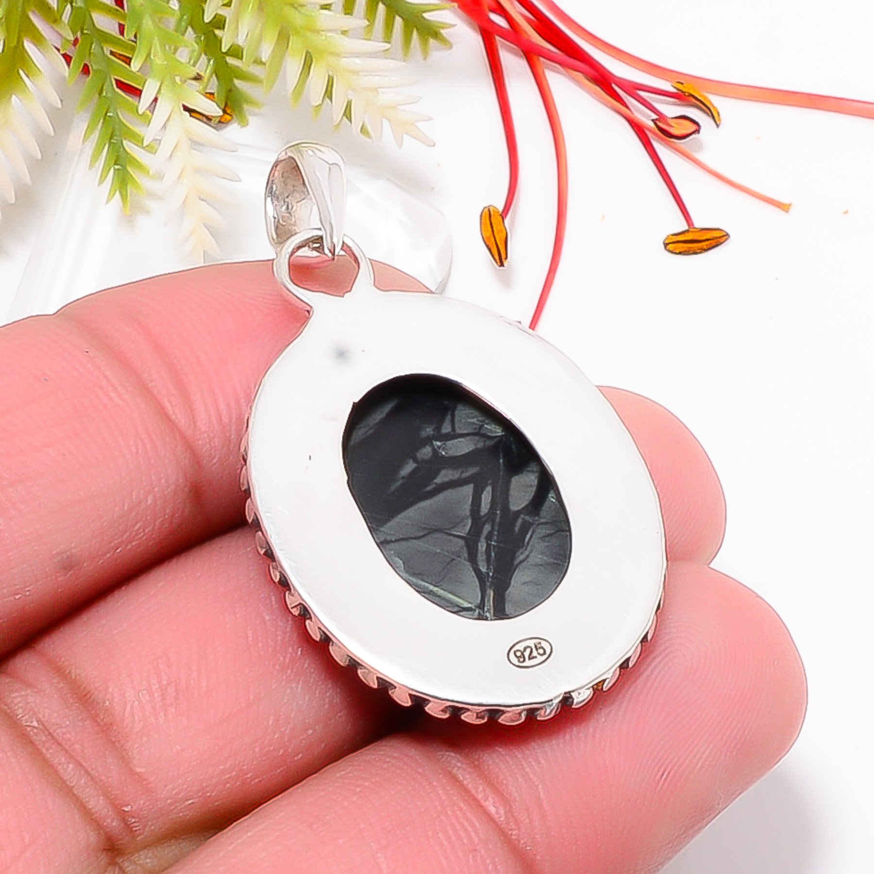 Picasso Jasper - Utah 925 Solid Sterling Silver Pendant