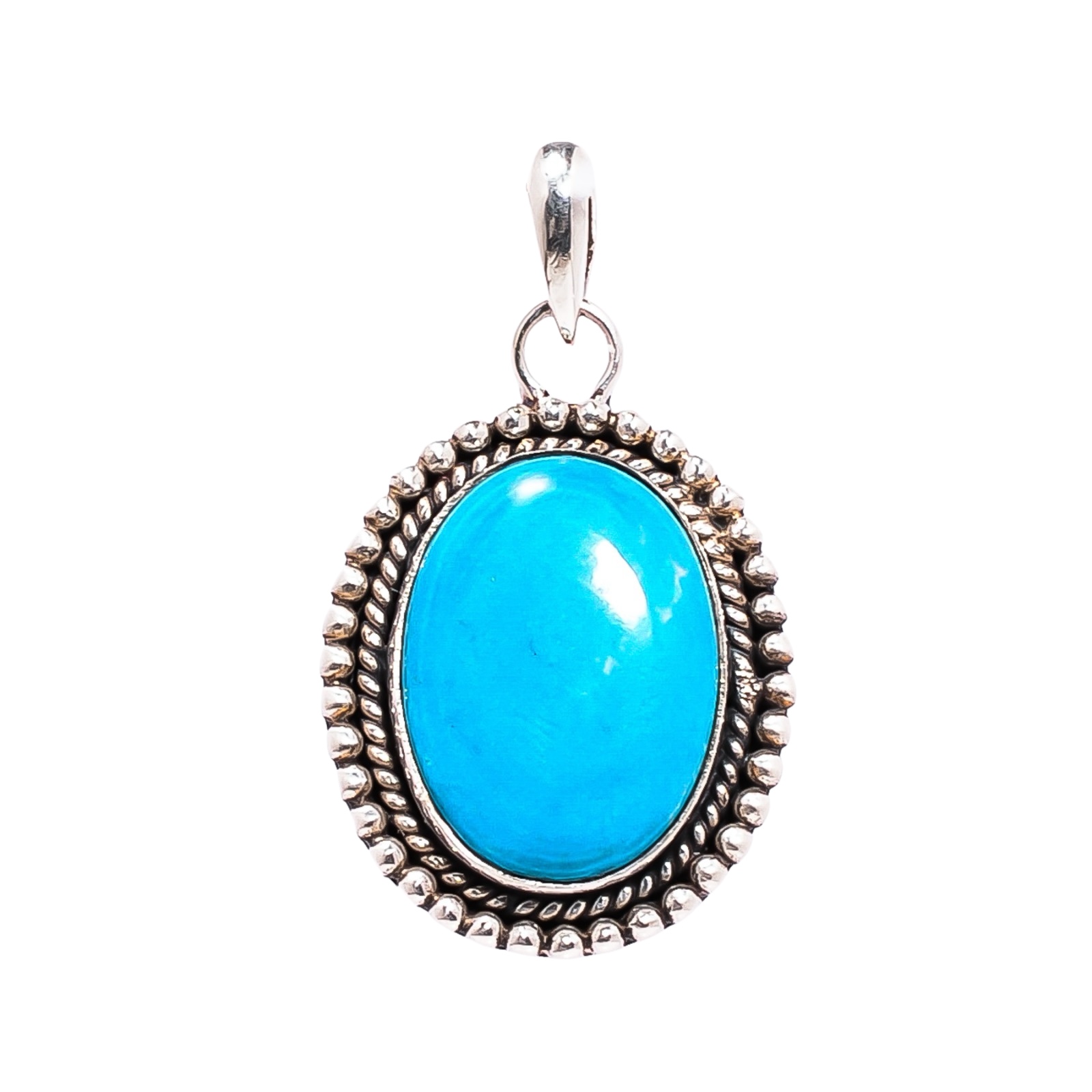 Magnesite Turquoise 925 Solid Sterling Silver Pendant