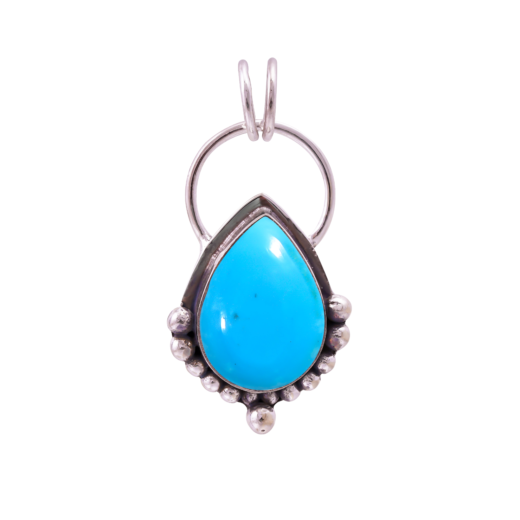 Magnesite Turquoise 925 Solid Sterling Silver Pendant