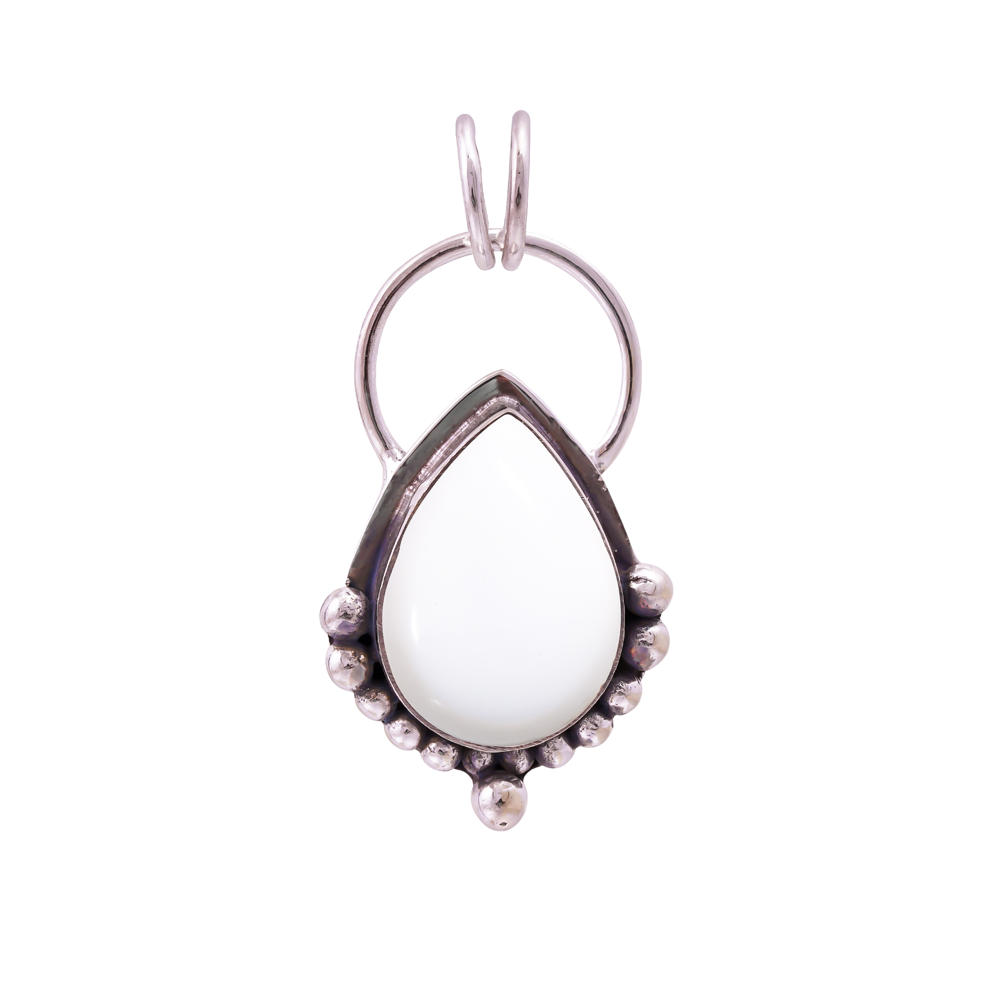 White Coral - Simulated 925 Solid Sterling Silver Pendant